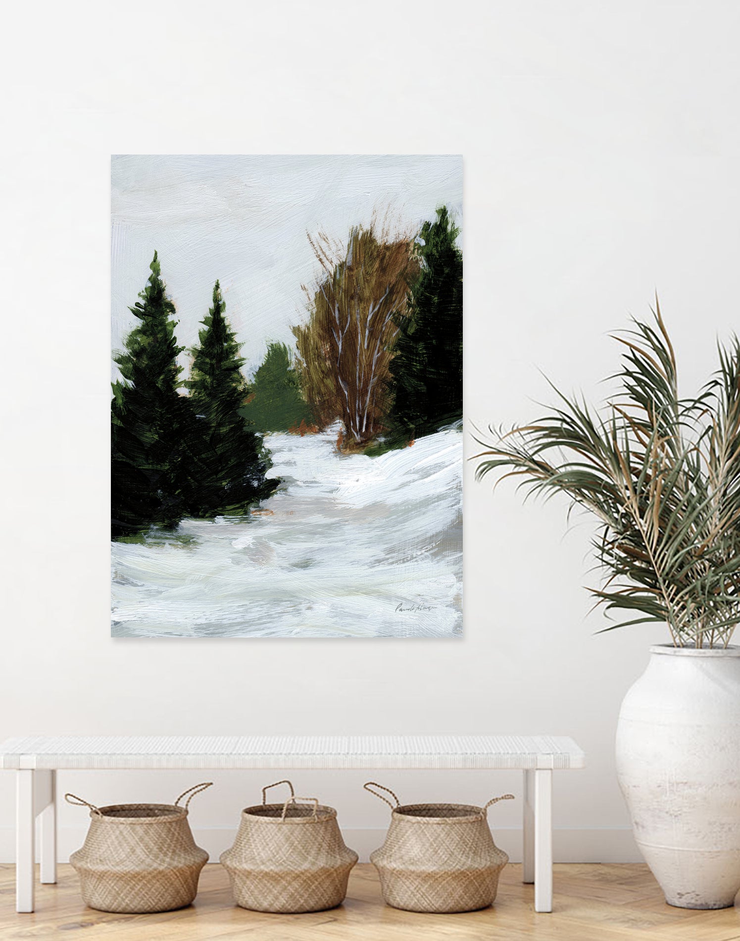Winter on Grand Mesa by Pamela Munger on GIANT ART - gray brown