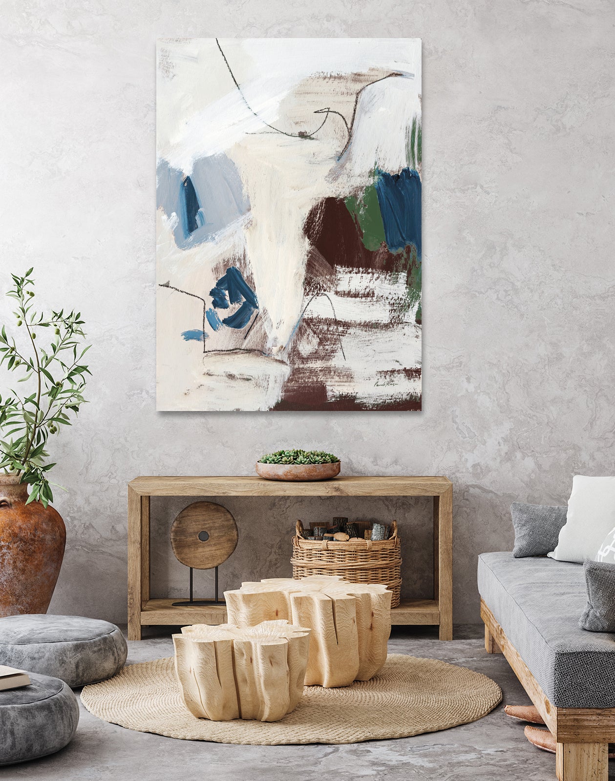 Dark Abstract II by Pamela Munger on GIANT ART - beige abstract