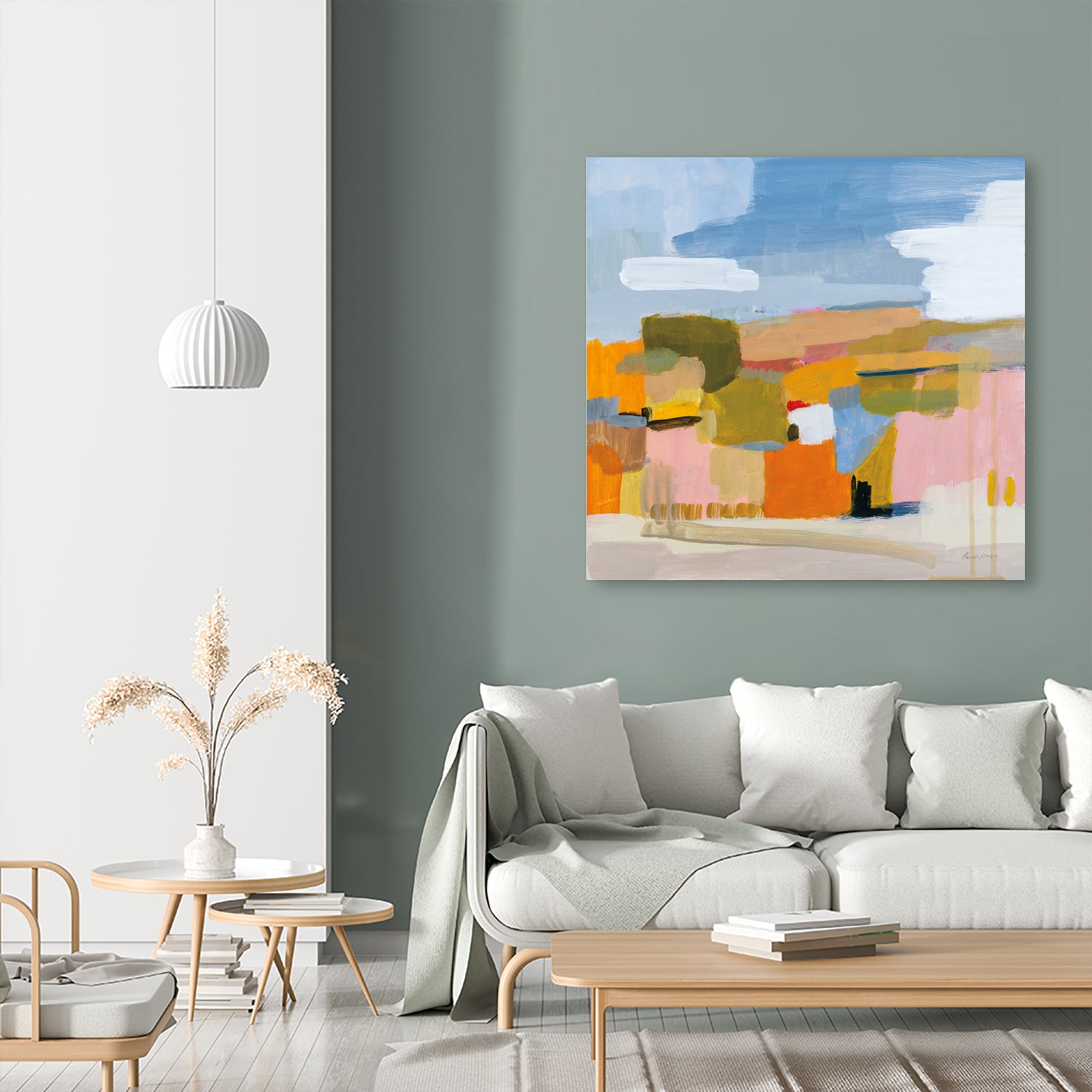 Bright Beginning by Pamela Munger on GIANT ART - beige abstract