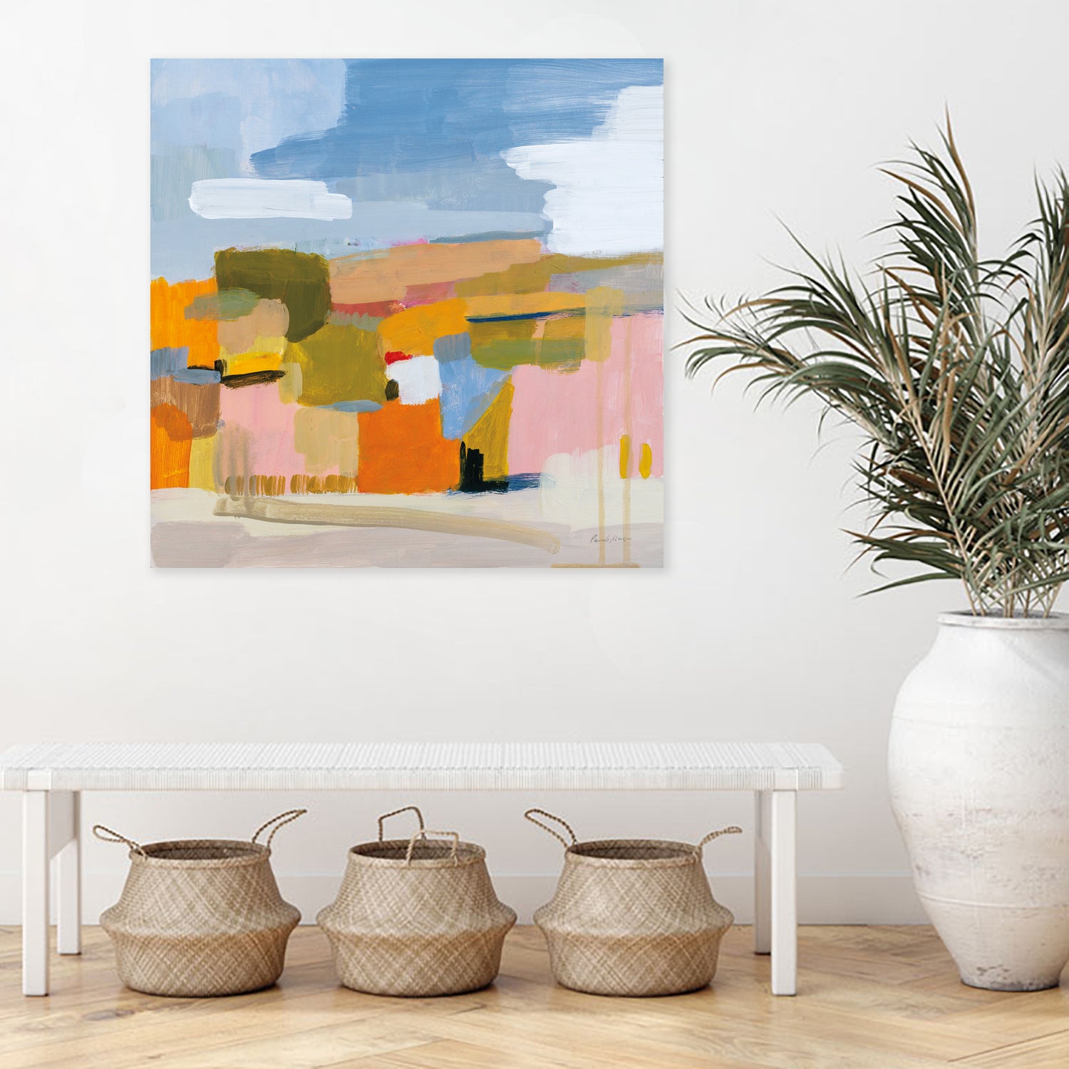 Bright Beginning by Pamela Munger on GIANT ART - beige abstract