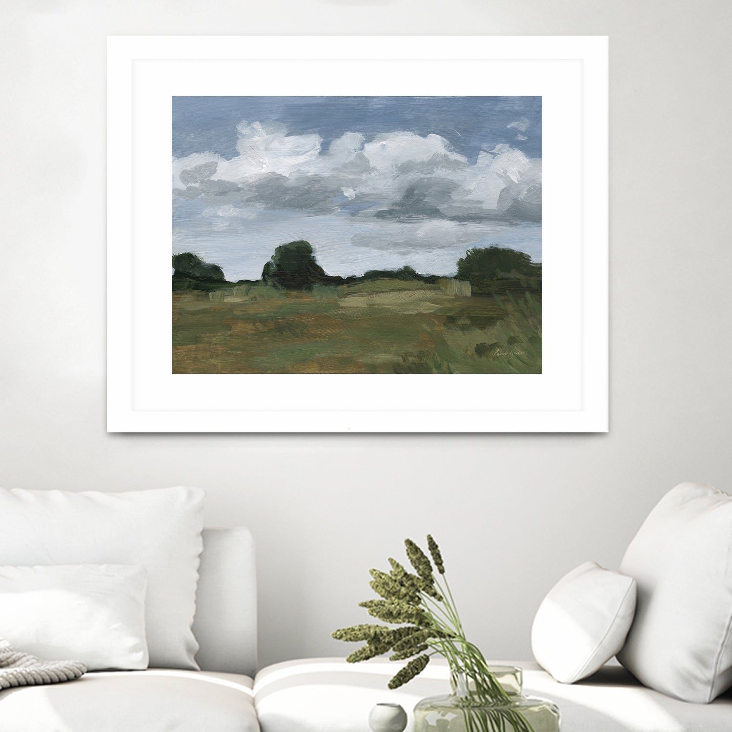 Light April Sky by Pamela Munger on GIANT ART - green landscape mountain