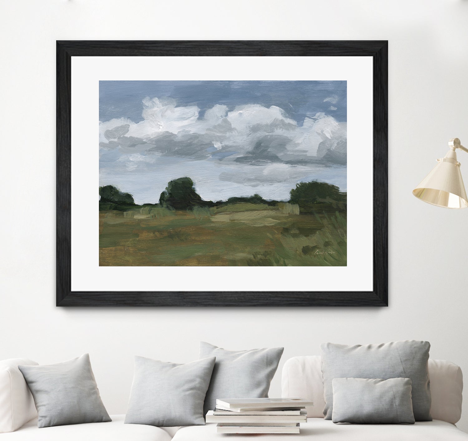 Light April Sky by Pamela Munger on GIANT ART - green landscape mountain