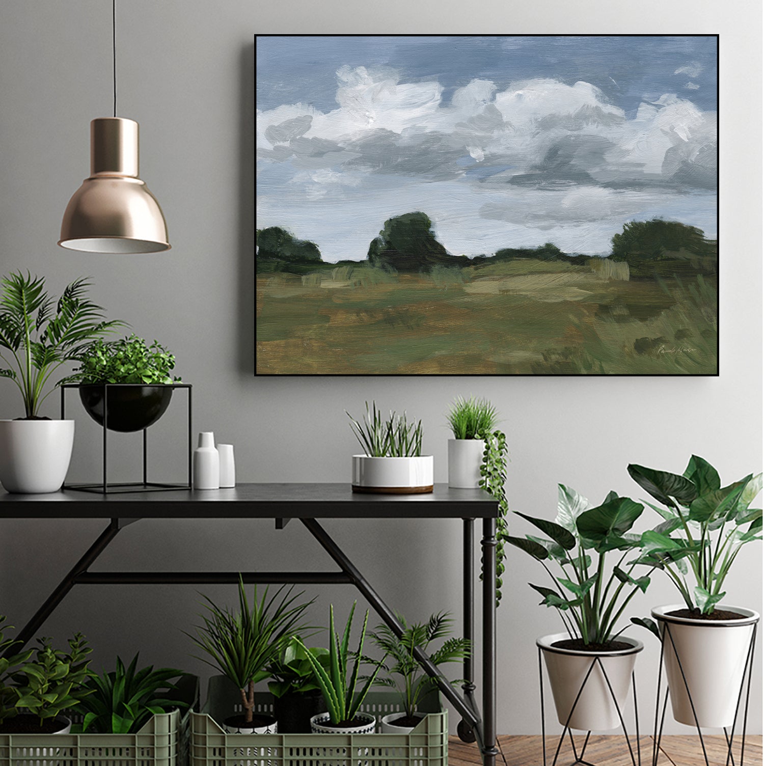 Light April Sky by Pamela Munger on GIANT ART - green landscape mountain