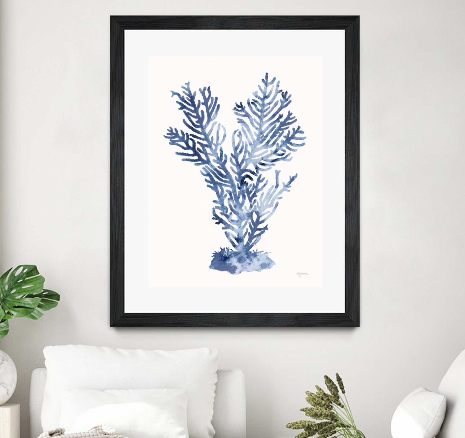 Shibori Coral I by Mary Urban on GIANT ART - blue