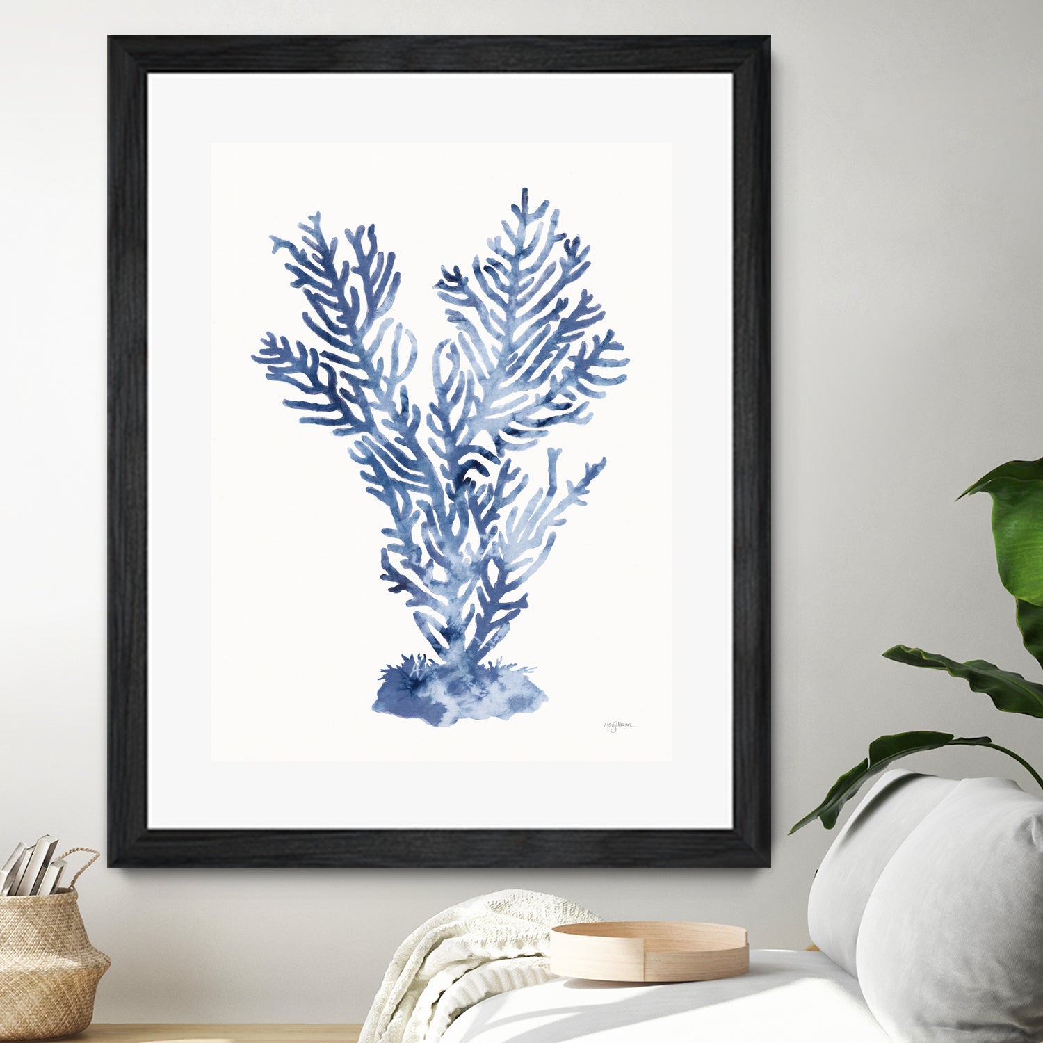 Shibori Coral I by Mary Urban on GIANT ART - blue