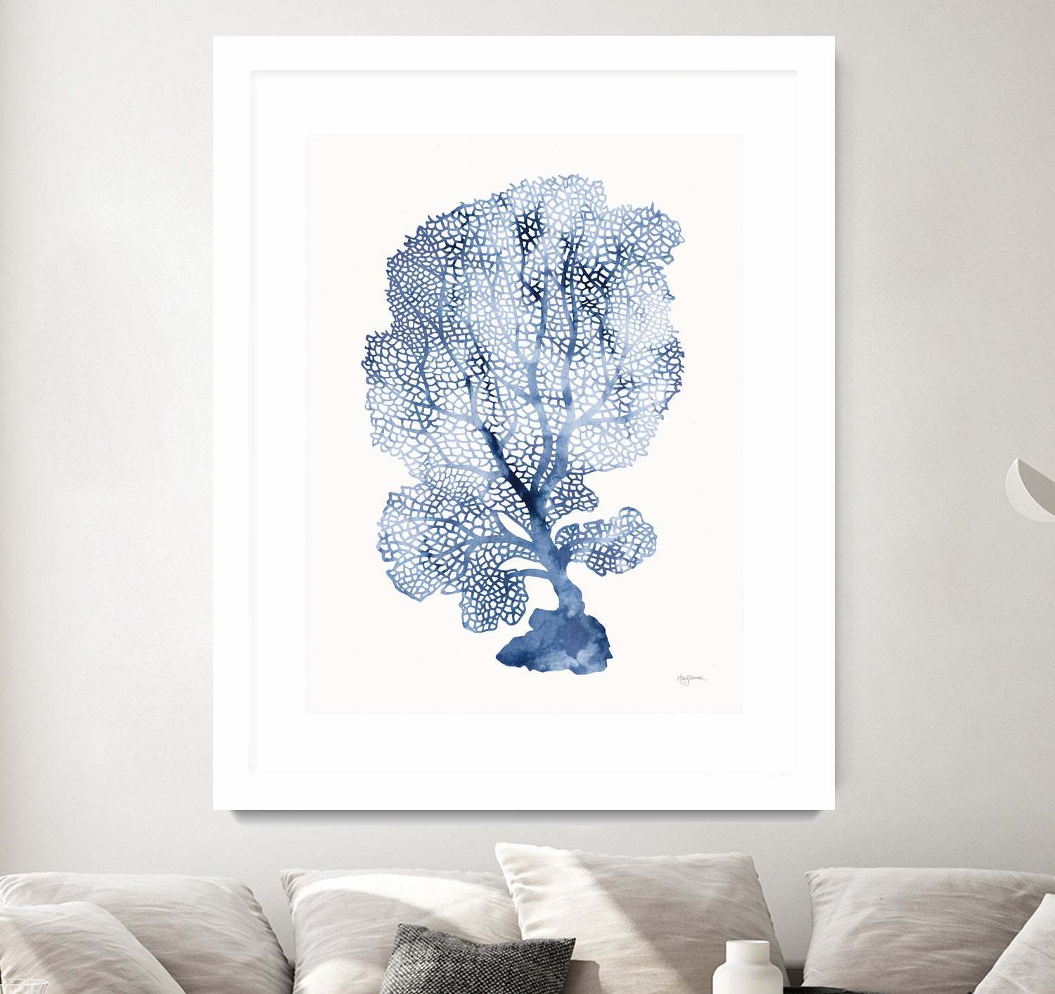 Shibori Coral II by Mary Urban on GIANT ART - blue