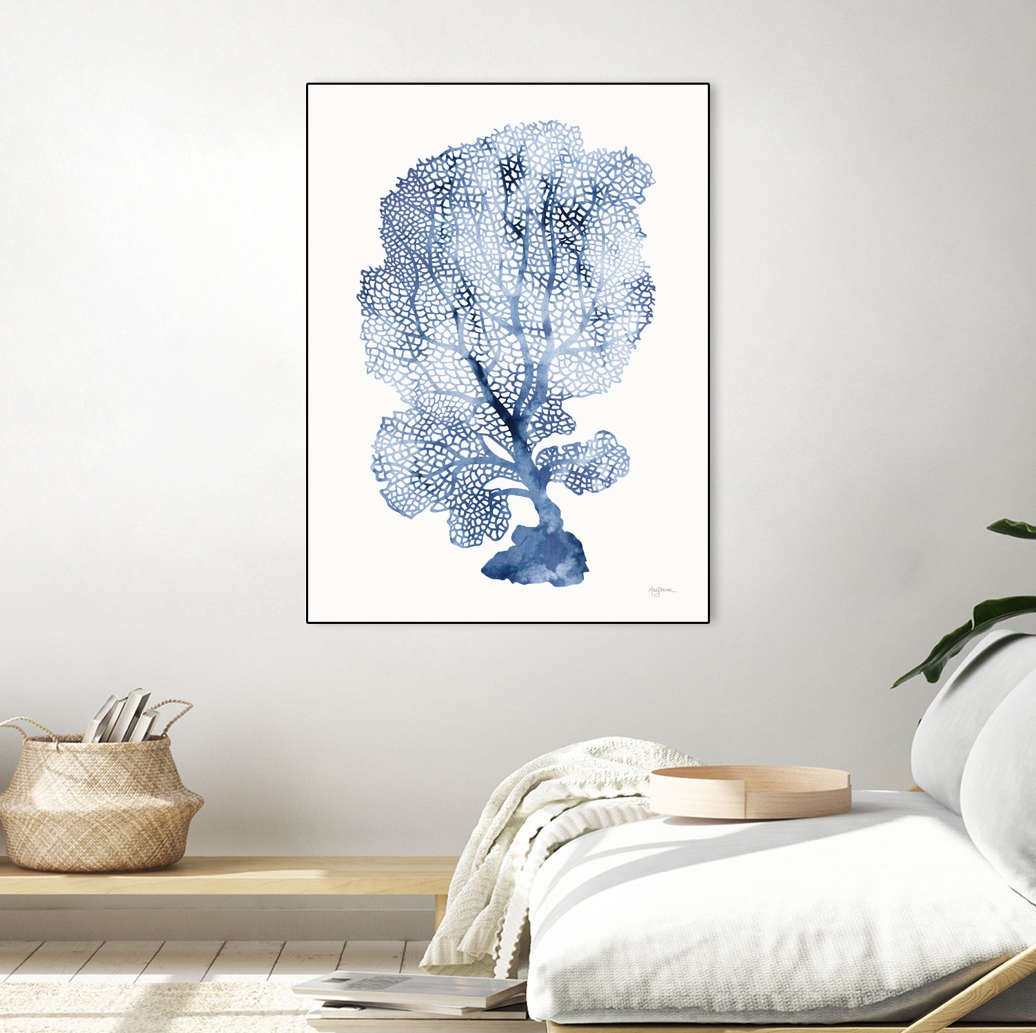 Shibori Coral II by Mary Urban on GIANT ART - blue
