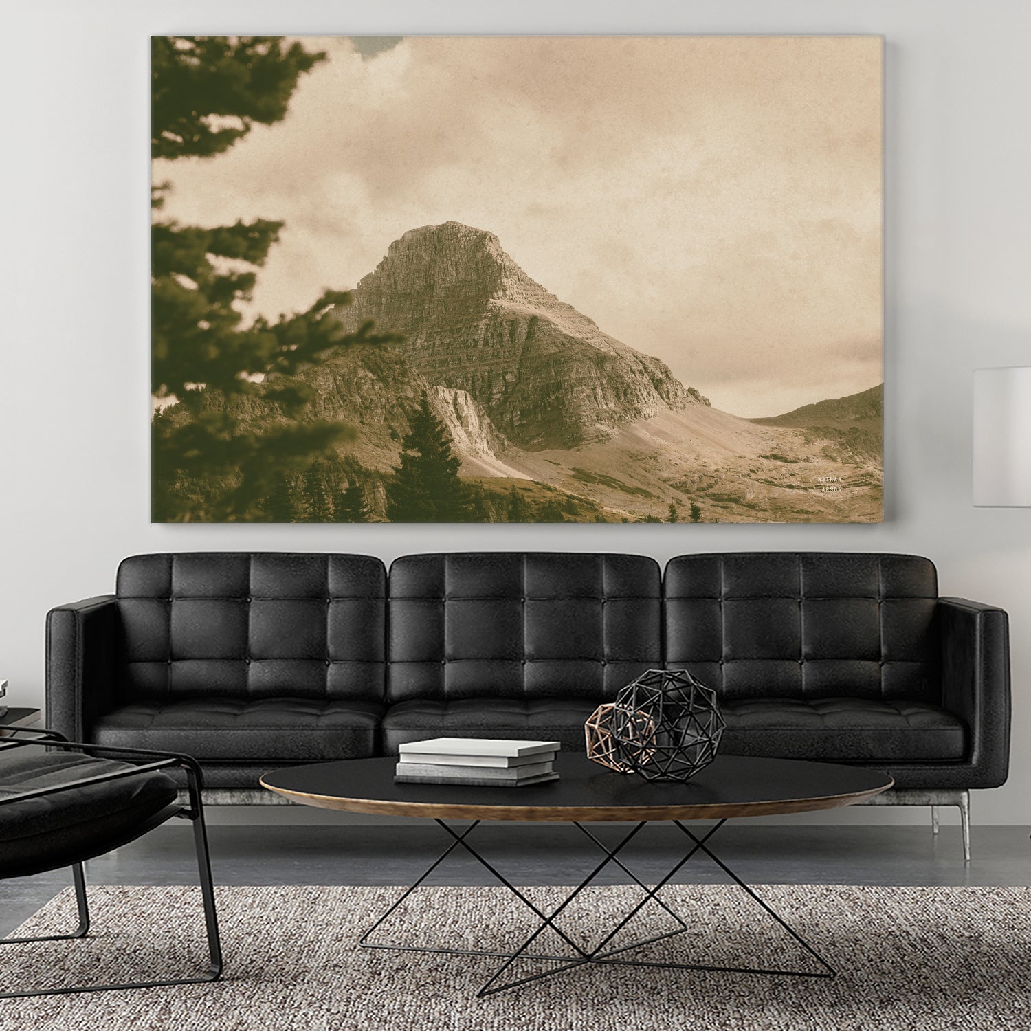 Mountainous I by Nathan Larson on GIANT ART - brown