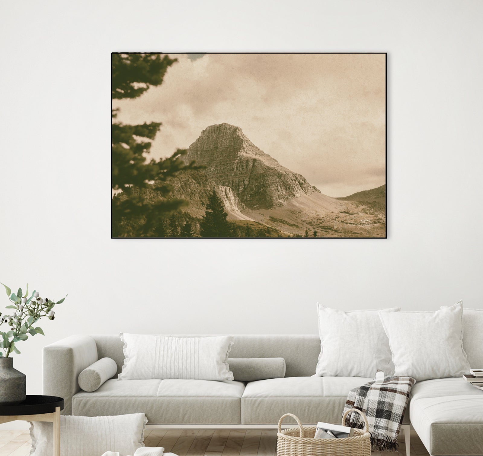 Mountainous I by Nathan Larson on GIANT ART - brown