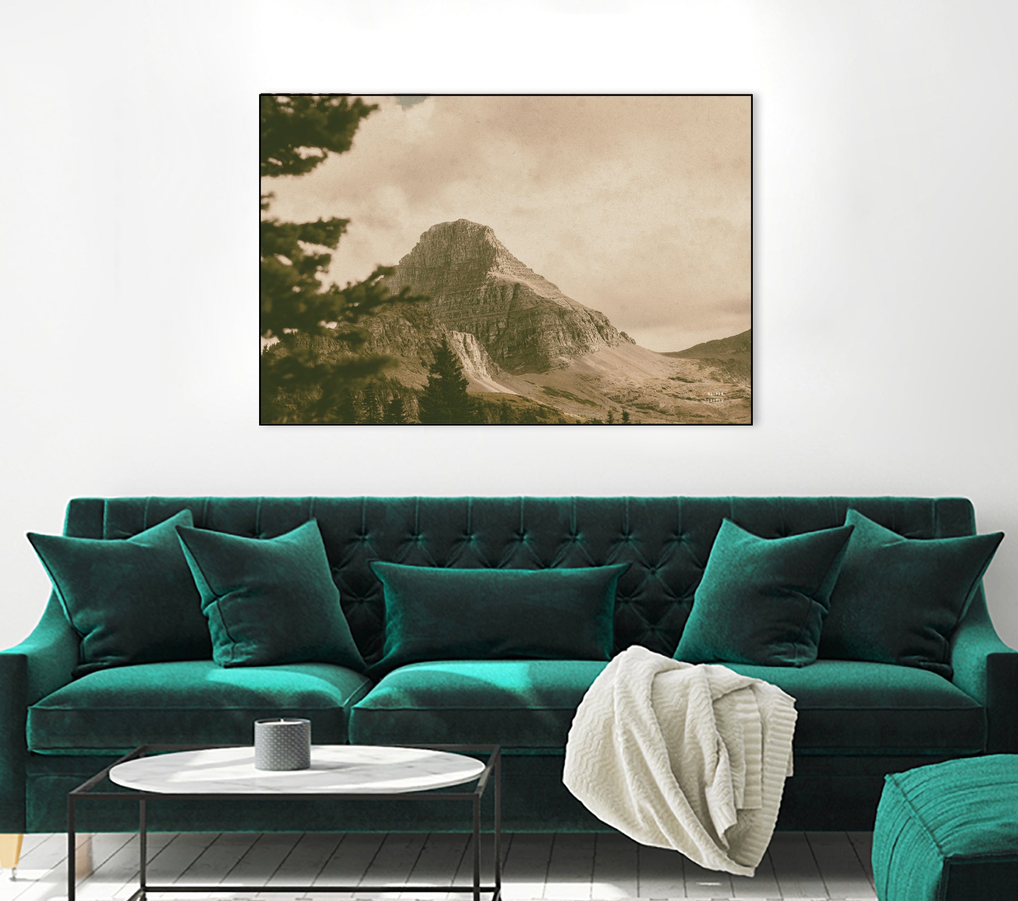 Mountainous I by Nathan Larson on GIANT ART - brown