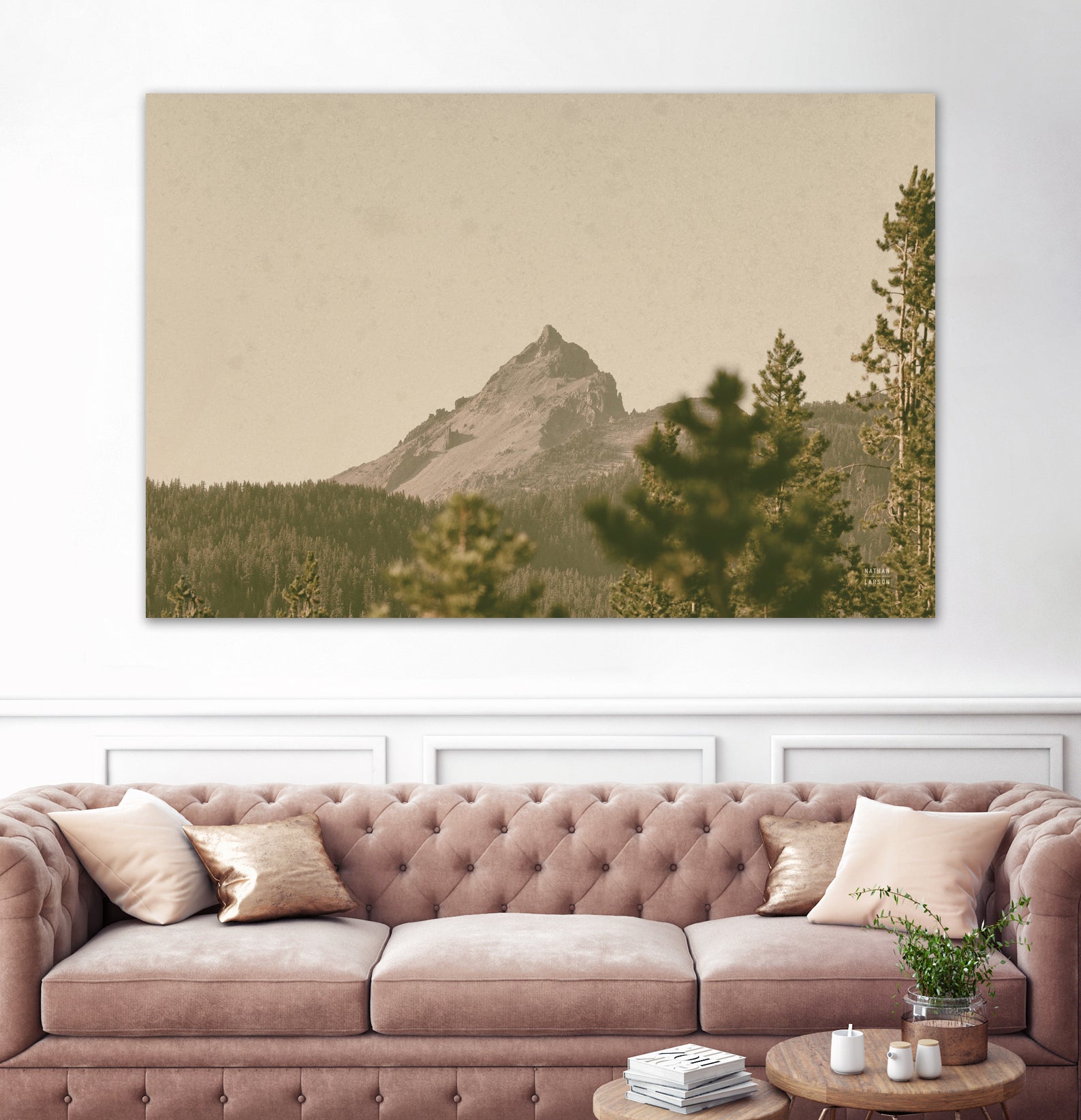 Mountainous II by Nathan Larson on GIANT ART - brown