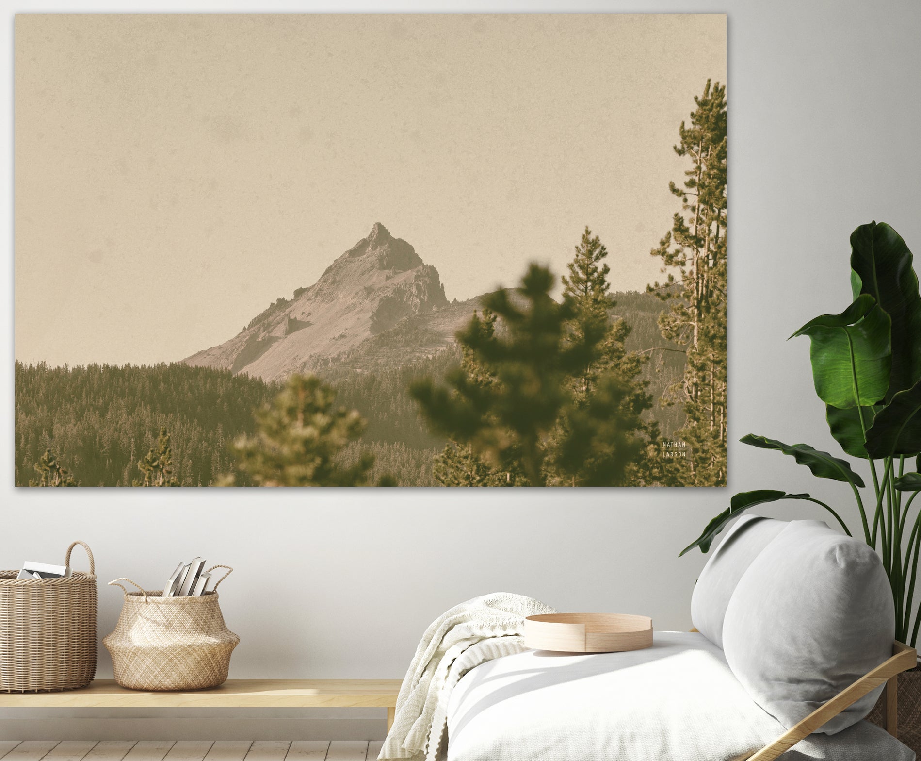 Mountainous II by Nathan Larson on GIANT ART - brown
