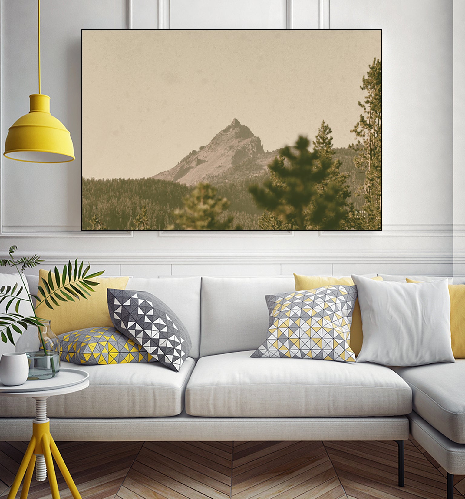 Mountainous II by Nathan Larson on GIANT ART - brown