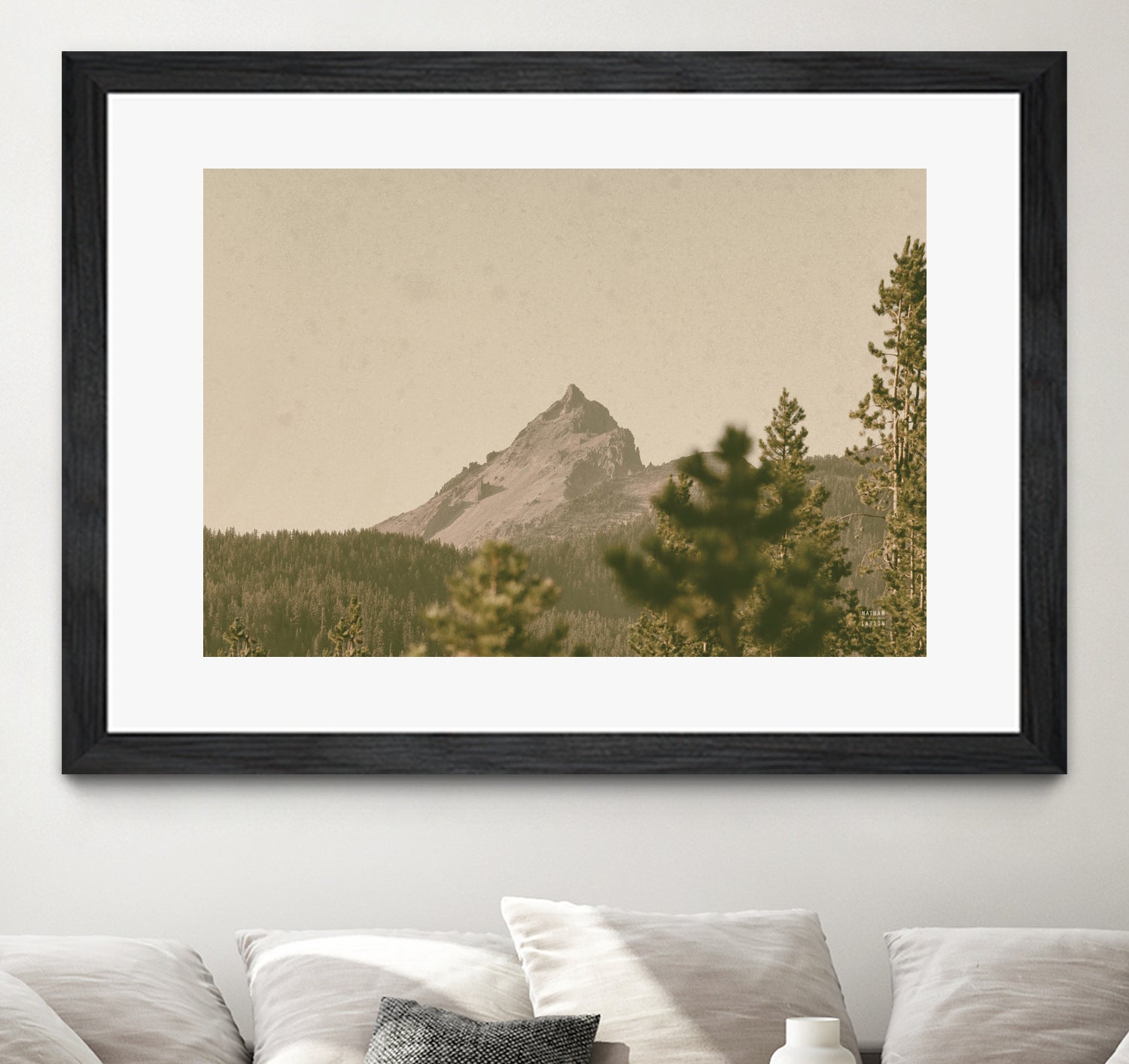 Mountainous II by Nathan Larson on GIANT ART - brown