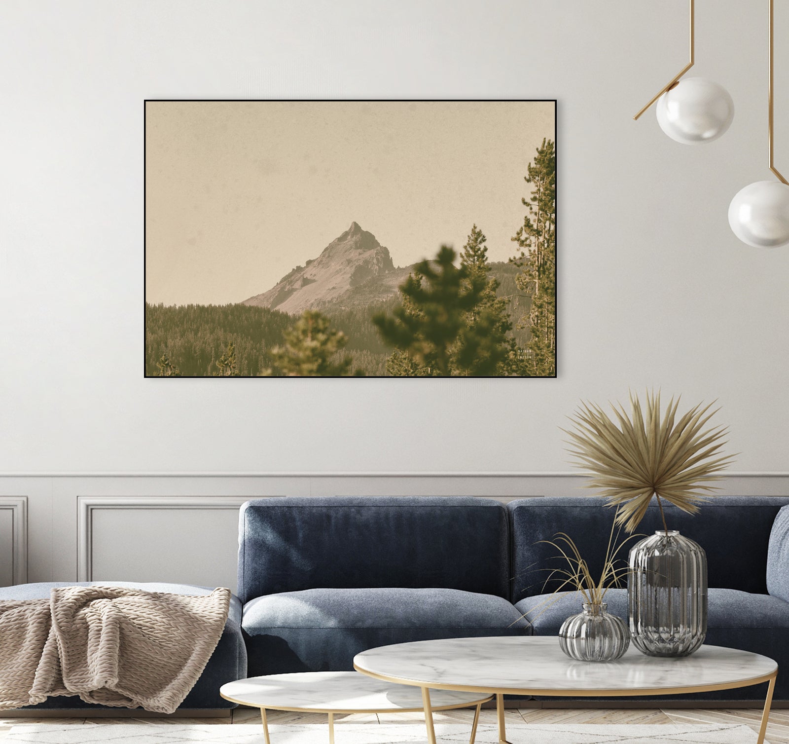 Mountainous II by Nathan Larson on GIANT ART - brown