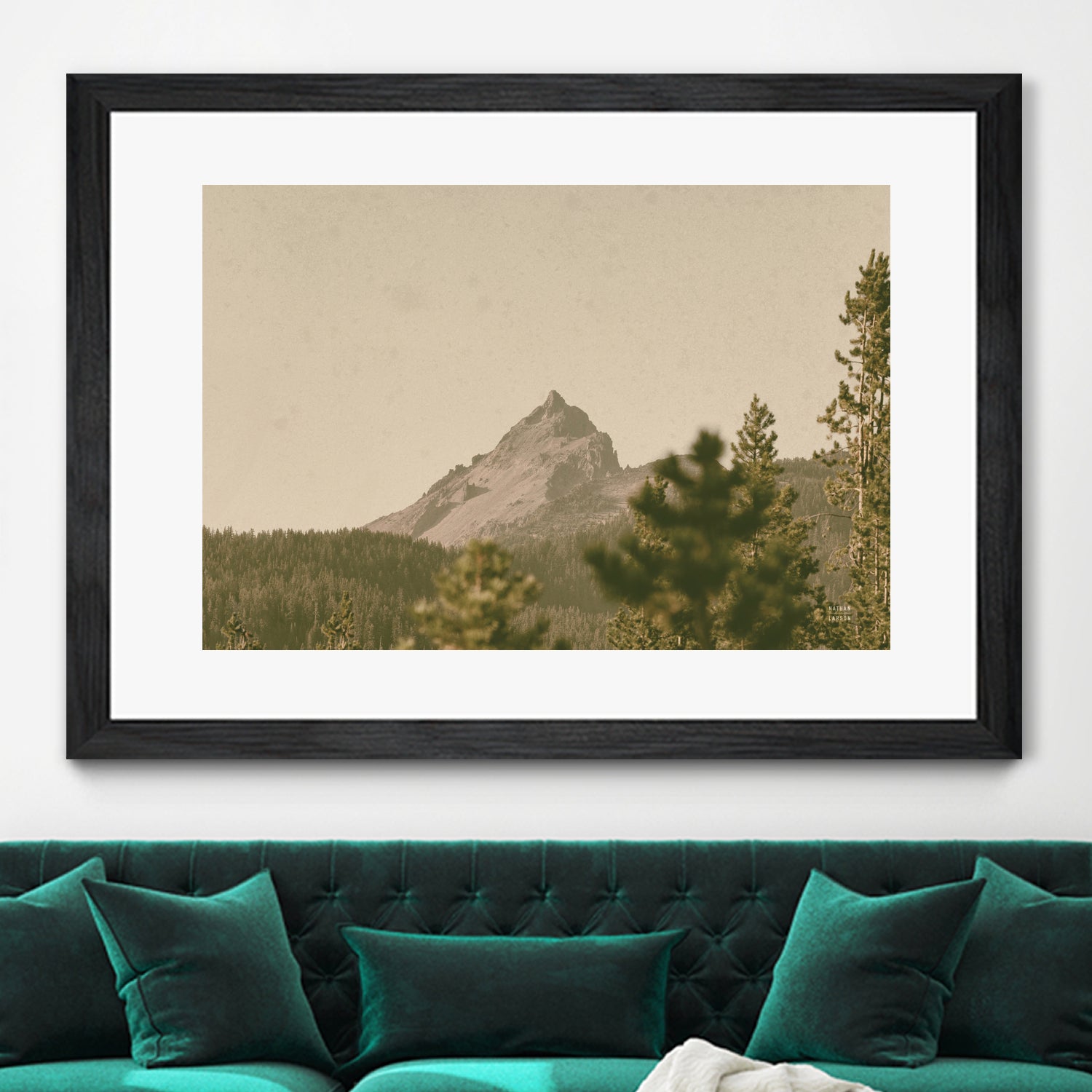 Mountainous II by Nathan Larson on GIANT ART - brown