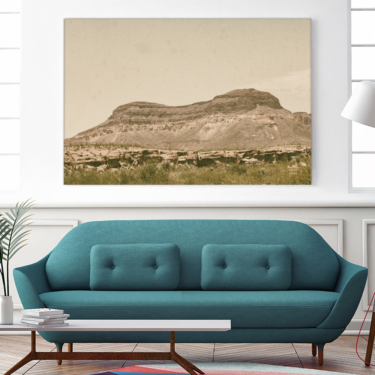 Mountainous III by Nathan Larson on GIANT ART - brown