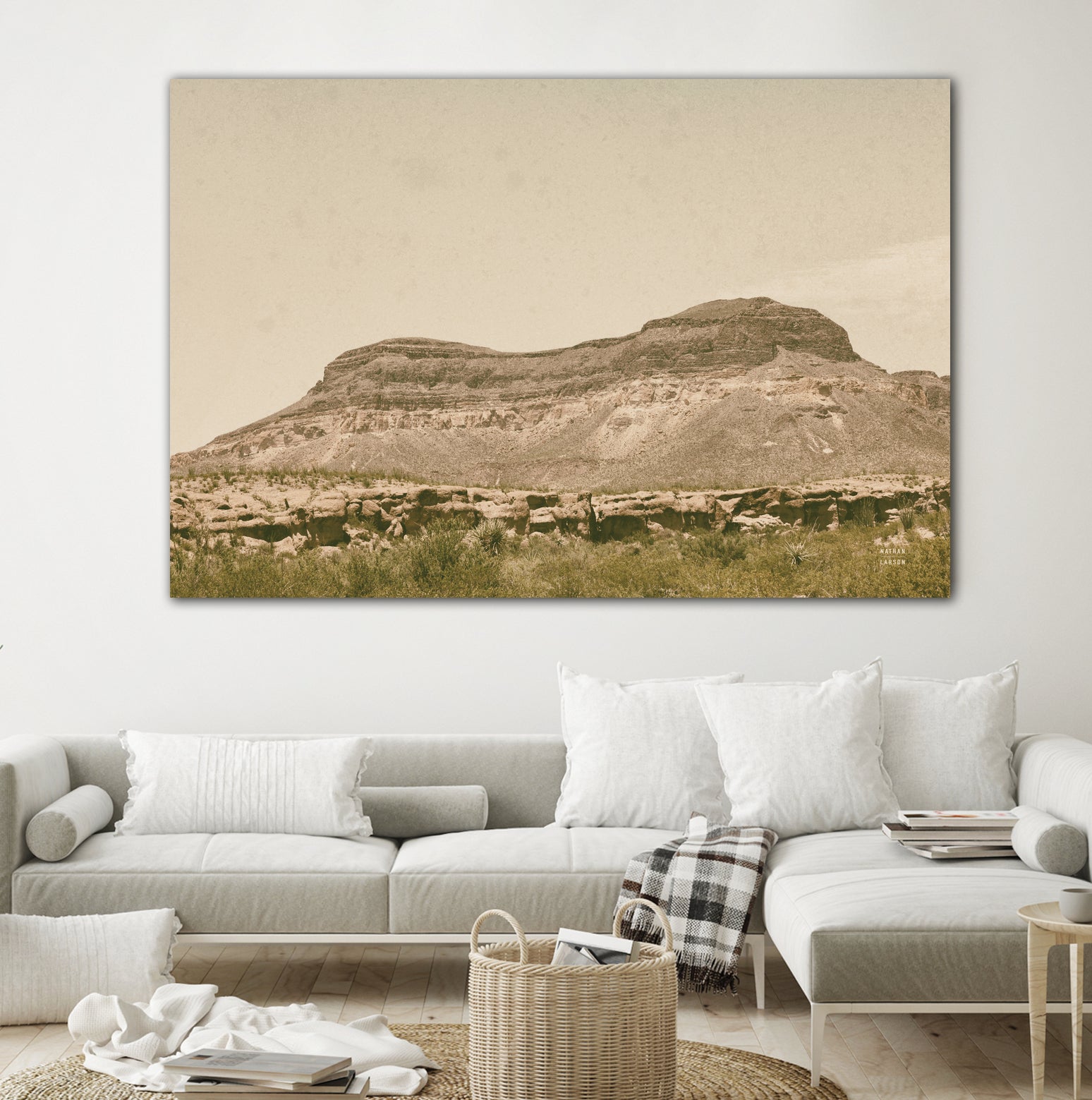 Mountainous III by Nathan Larson on GIANT ART - brown