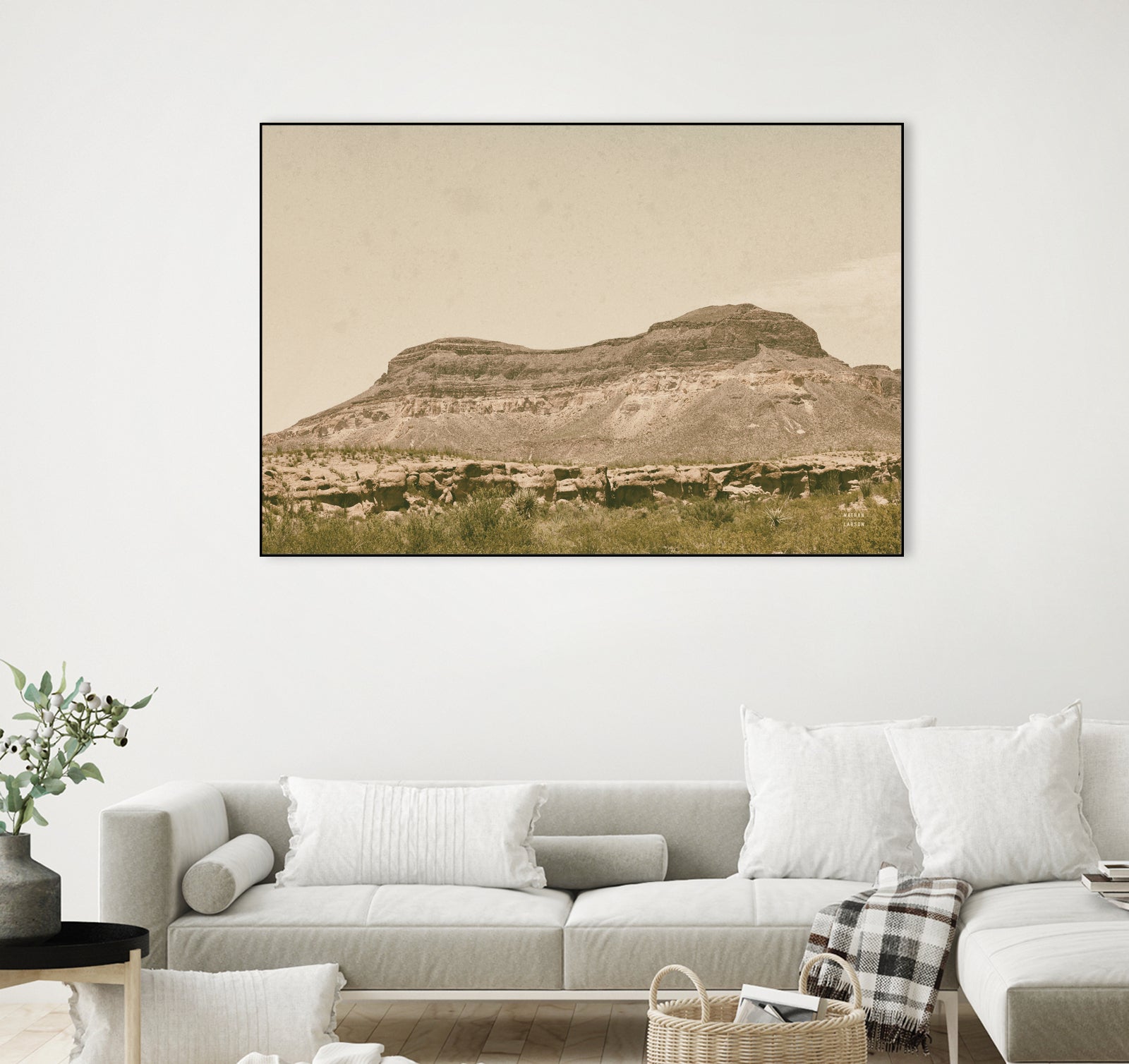 Mountainous III by Nathan Larson on GIANT ART - brown