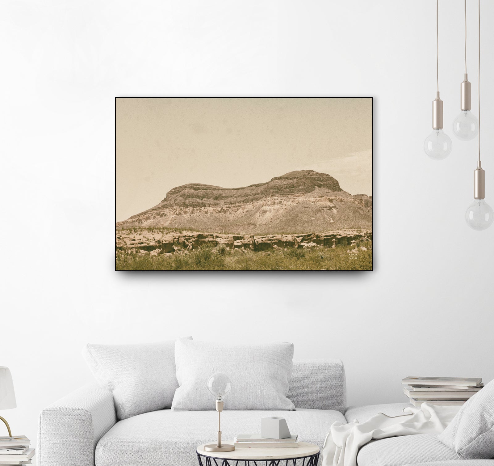 Mountainous III by Nathan Larson on GIANT ART - brown