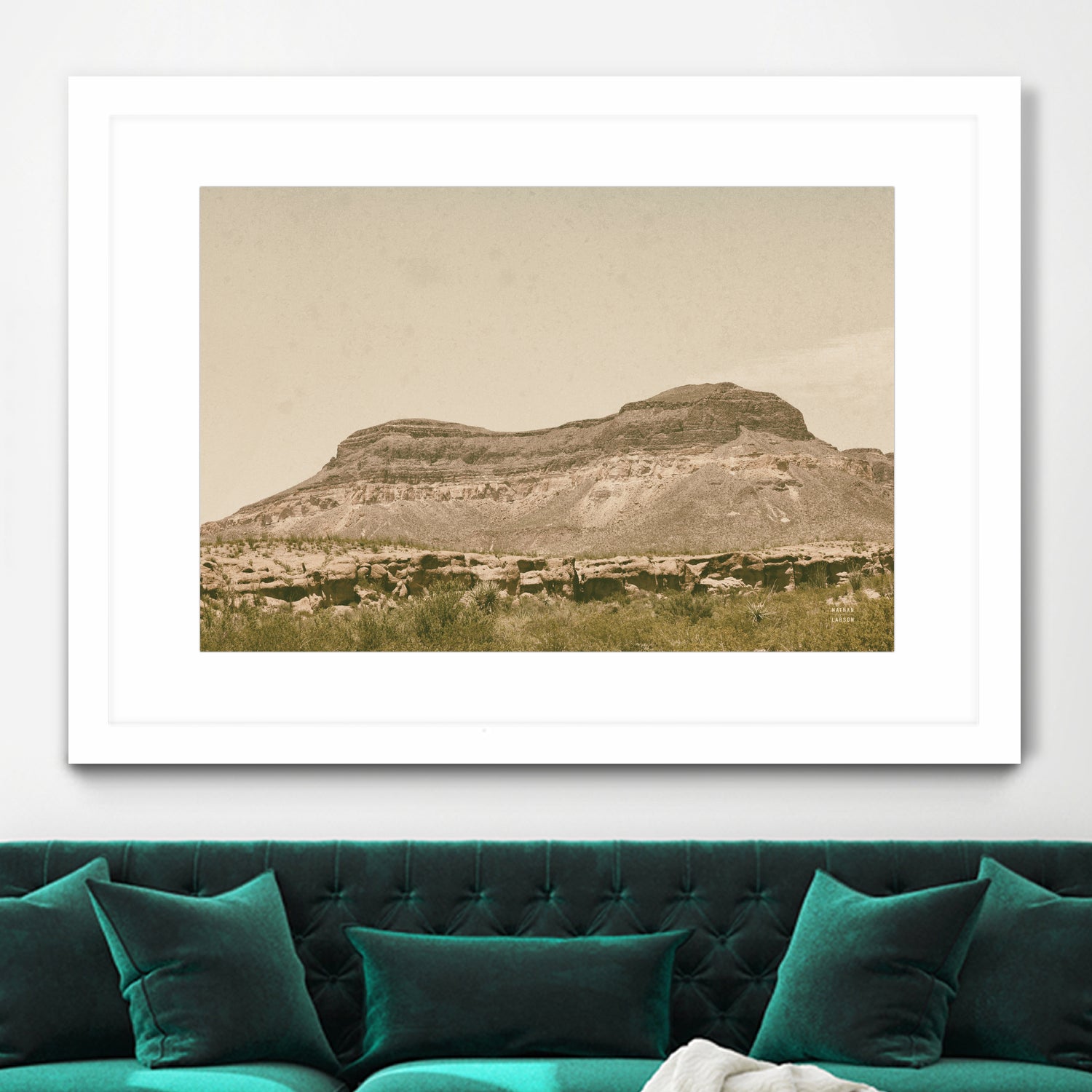 Mountainous III by Nathan Larson on GIANT ART - brown