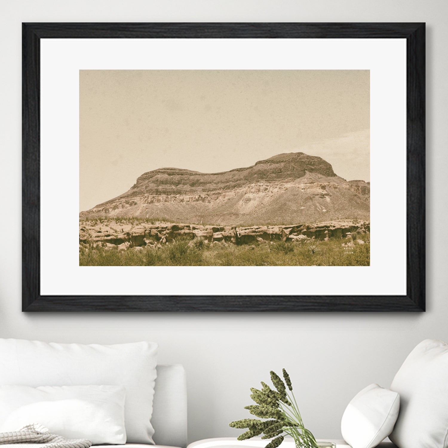 Mountainous III by Nathan Larson on GIANT ART - brown