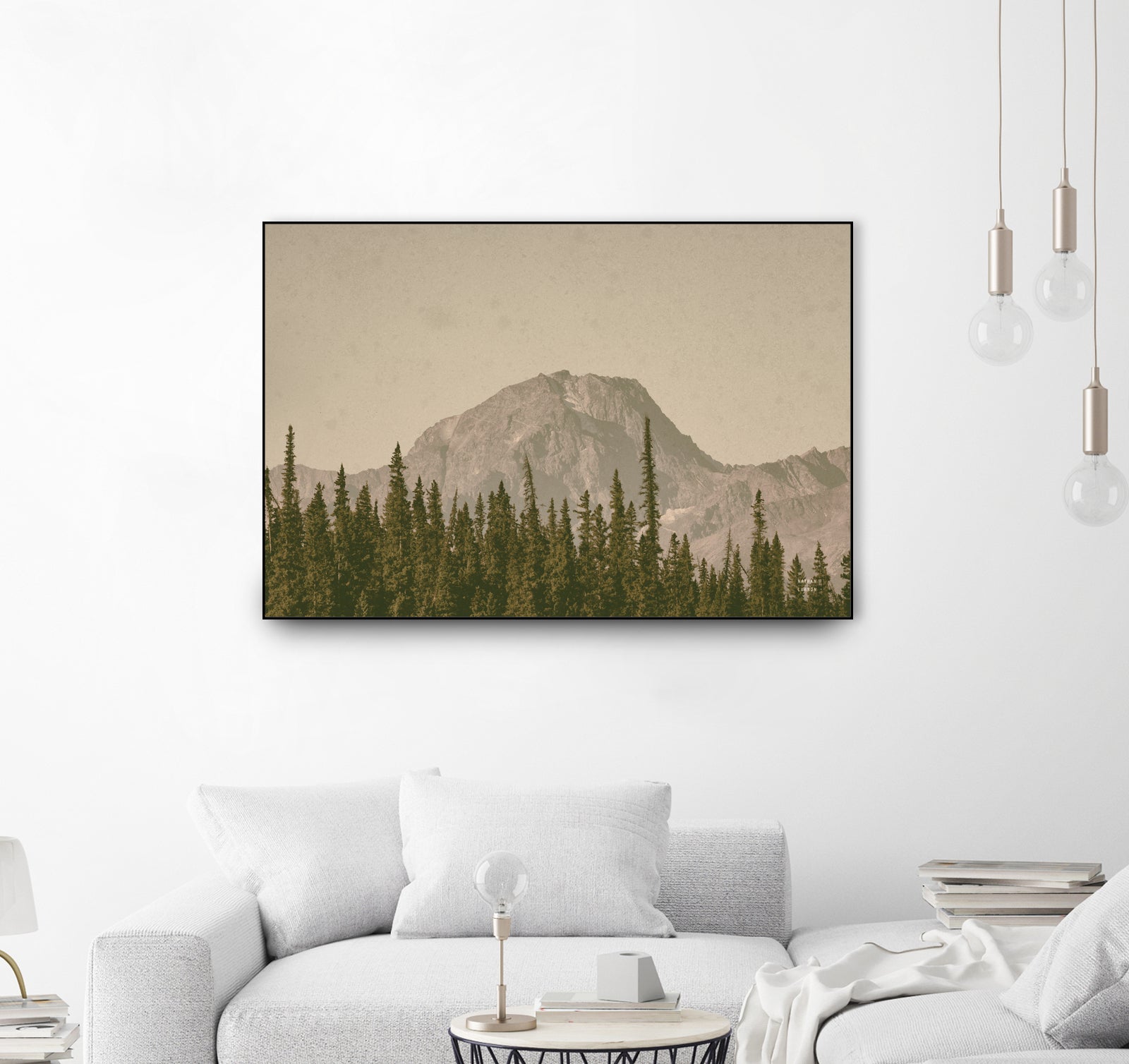 Mountainous IV by Nathan Larson on GIANT ART - brown