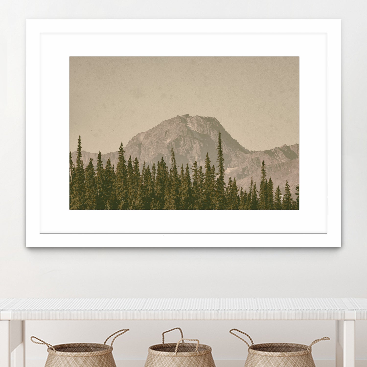 Mountainous IV by Nathan Larson on GIANT ART - brown