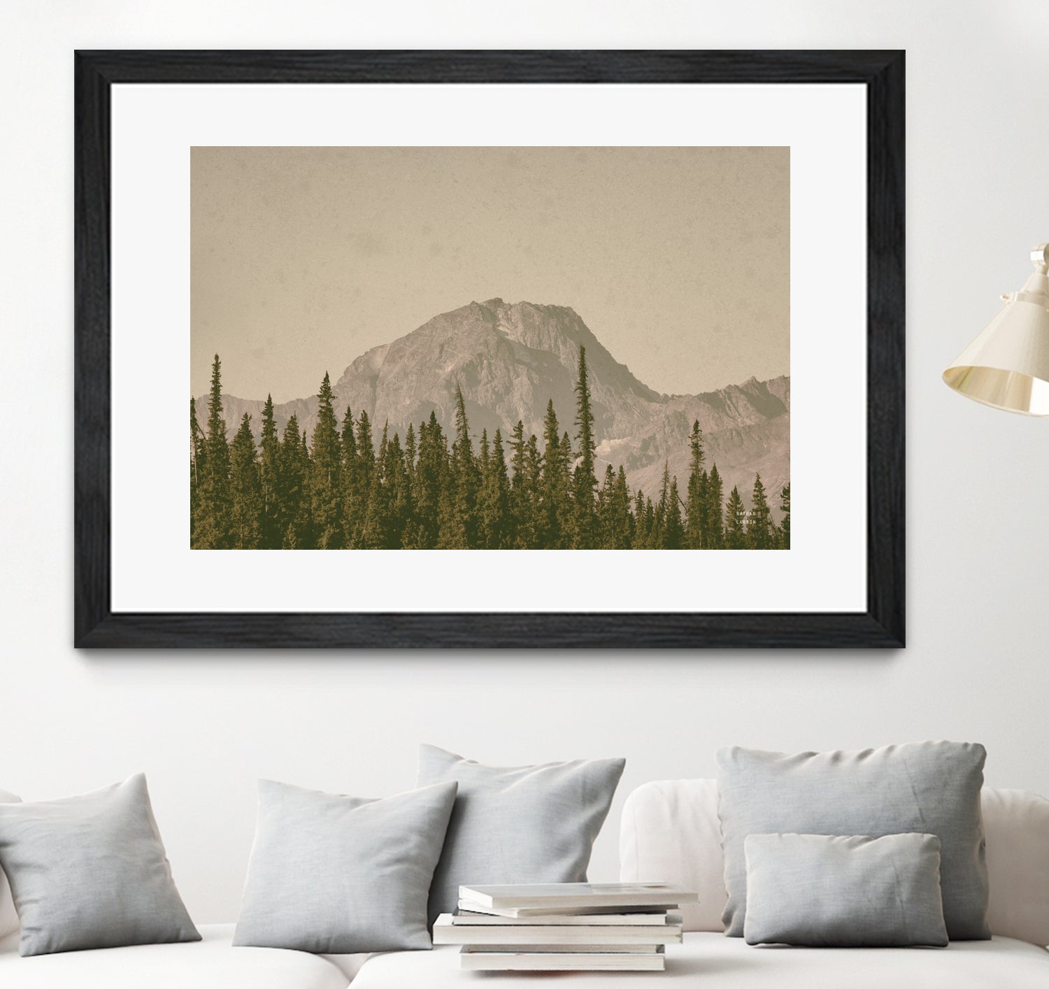 Mountainous IV by Nathan Larson on GIANT ART - brown