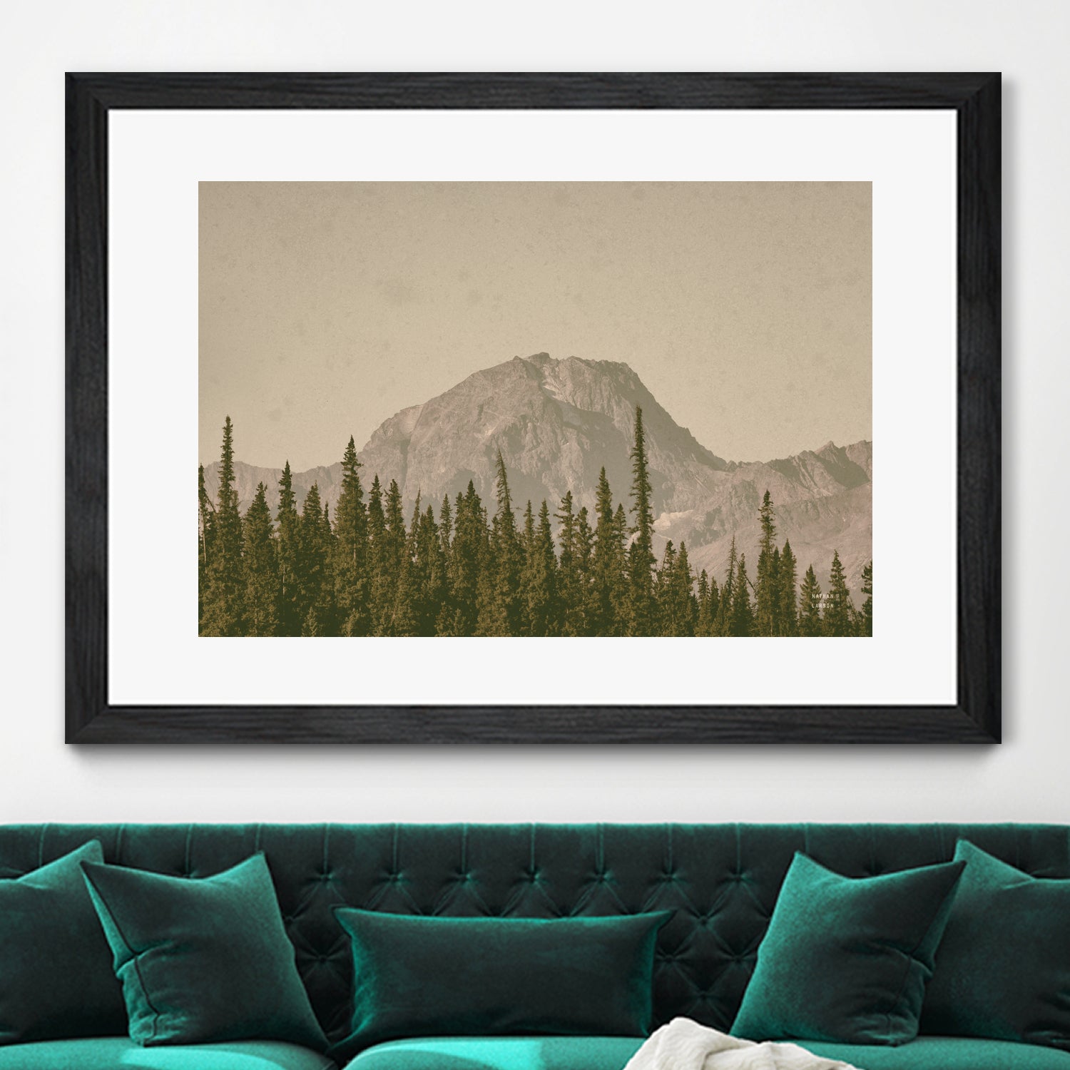 Mountainous IV by Nathan Larson on GIANT ART - brown