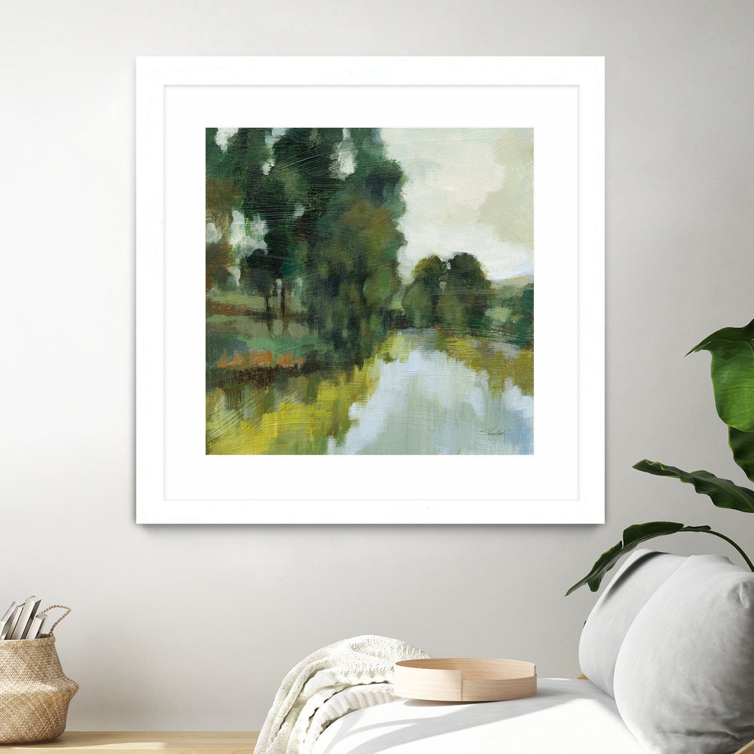 Willows by the Pond I by Silvia Vassileva on GIANT ART - blue