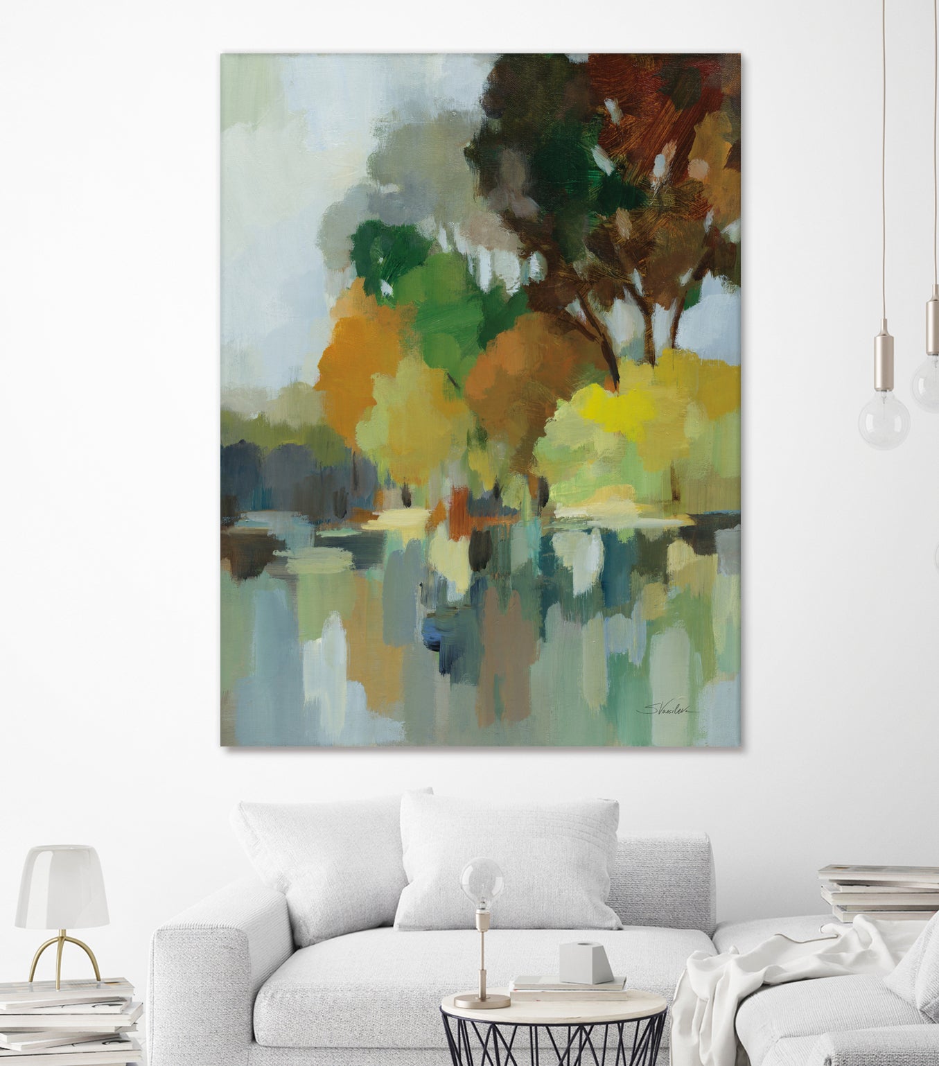 Lake in the Park I by Silvia Vassileva on GIANT ART - blue