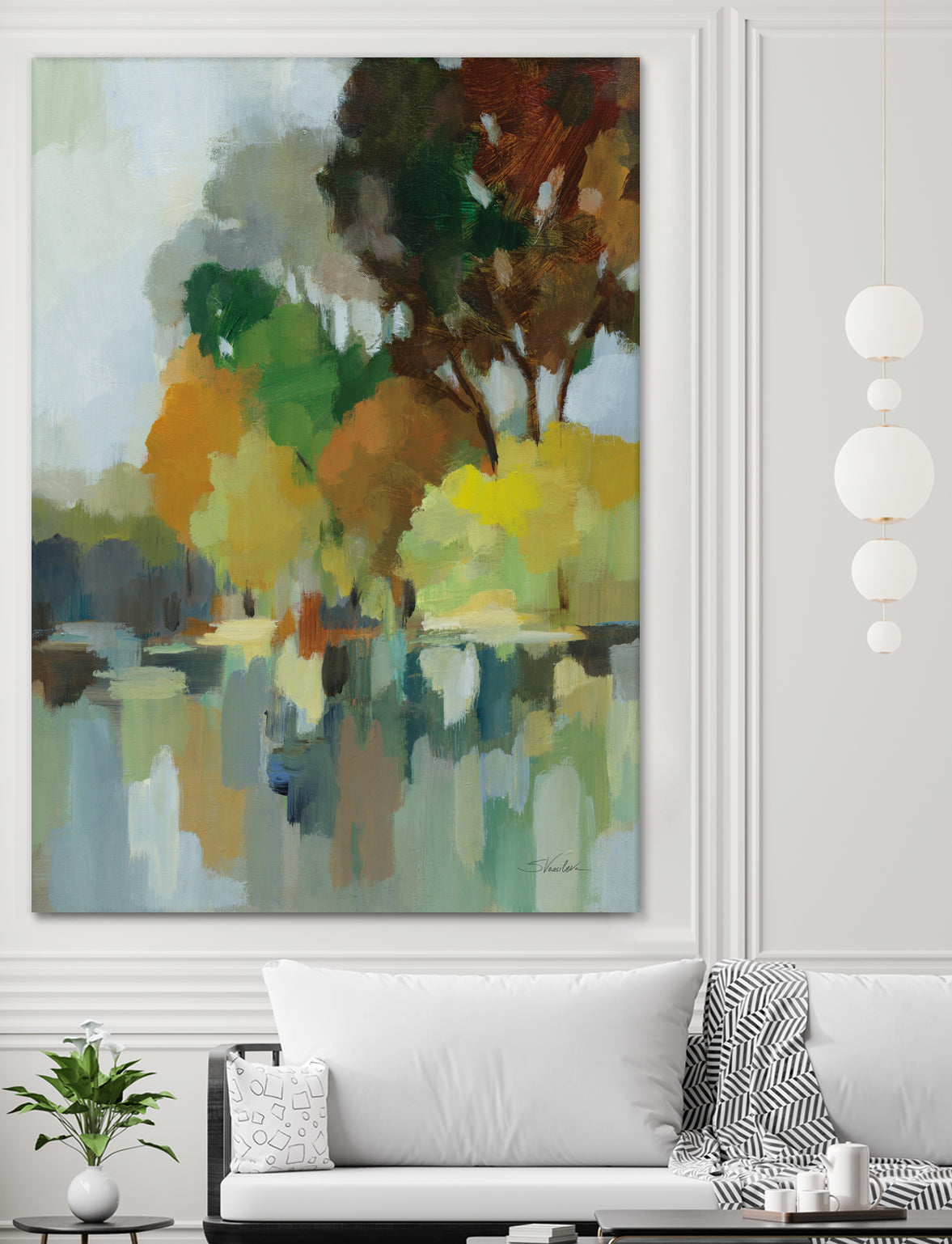 Lake in the Park I by Silvia Vassileva on GIANT ART - blue