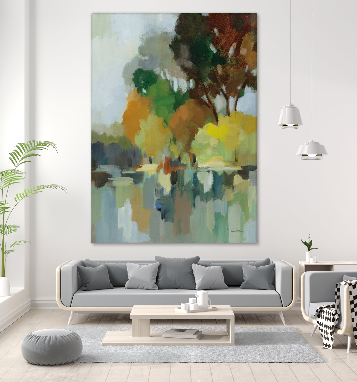 Lake in the Park I by Silvia Vassileva on GIANT ART - blue