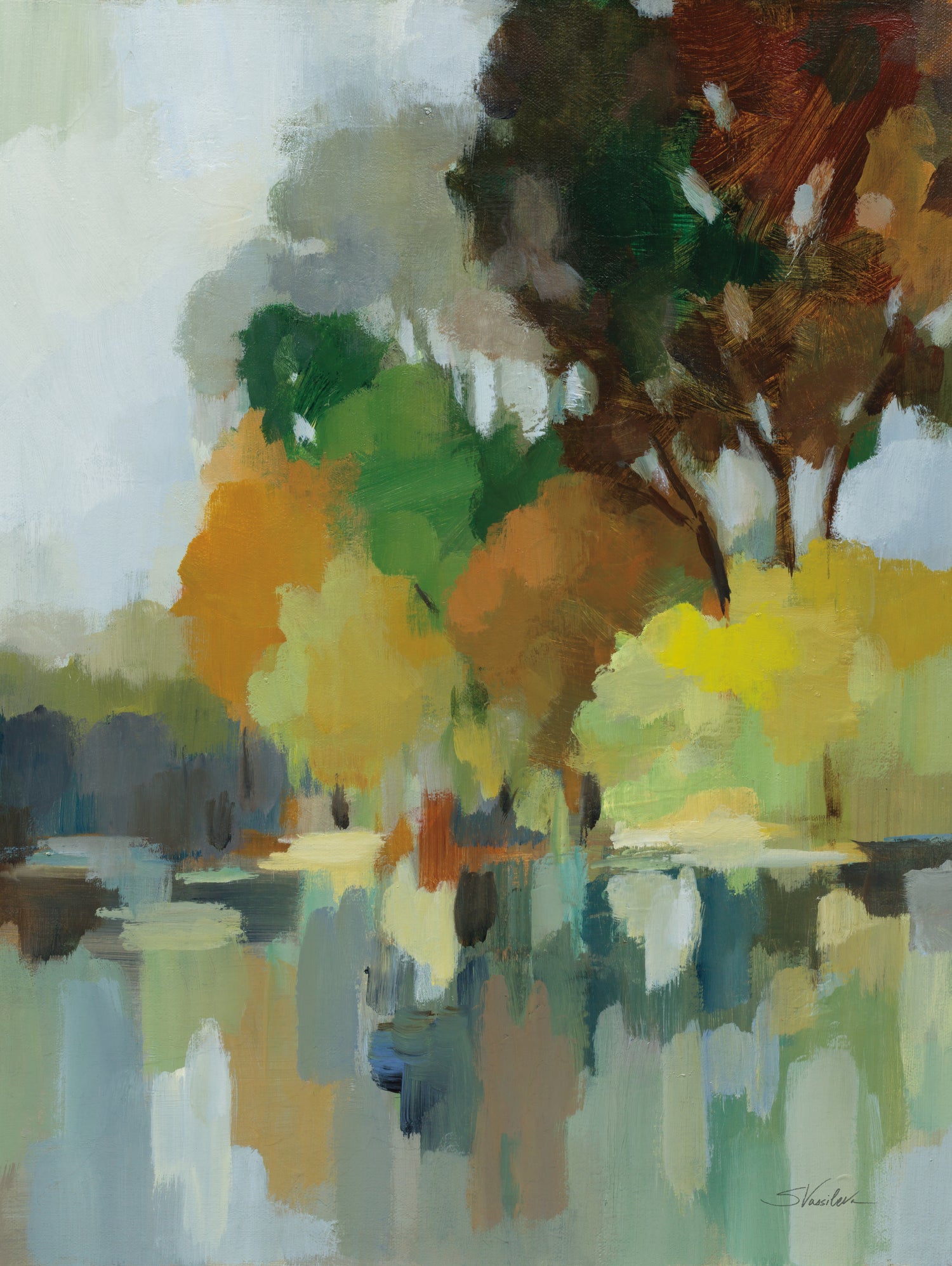 Lake in the Park I by Silvia Vassileva on GIANT ART - blue