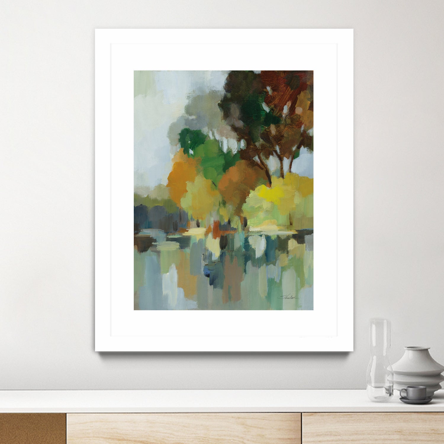 Lake in the Park I by Silvia Vassileva on GIANT ART - blue