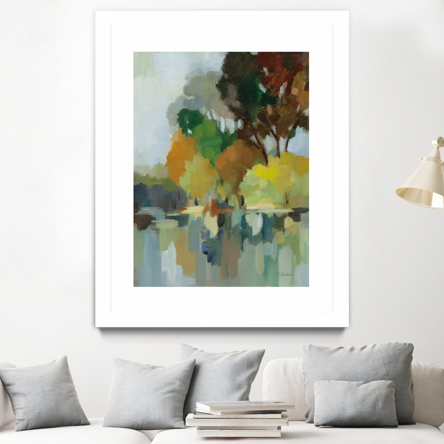 Lake in the Park I by Silvia Vassileva on GIANT ART - blue