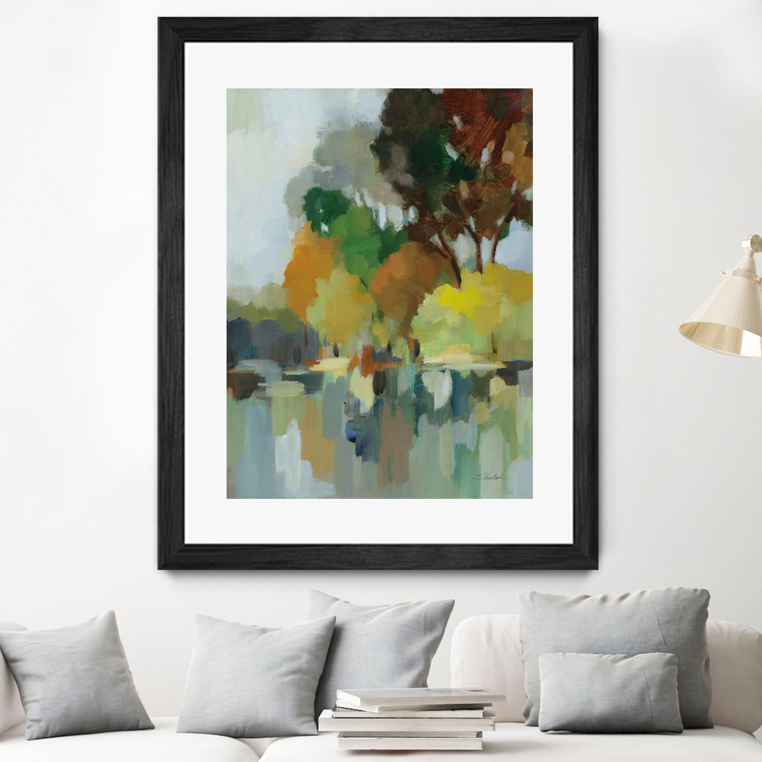 Lake in the Park I by Silvia Vassileva on GIANT ART - blue