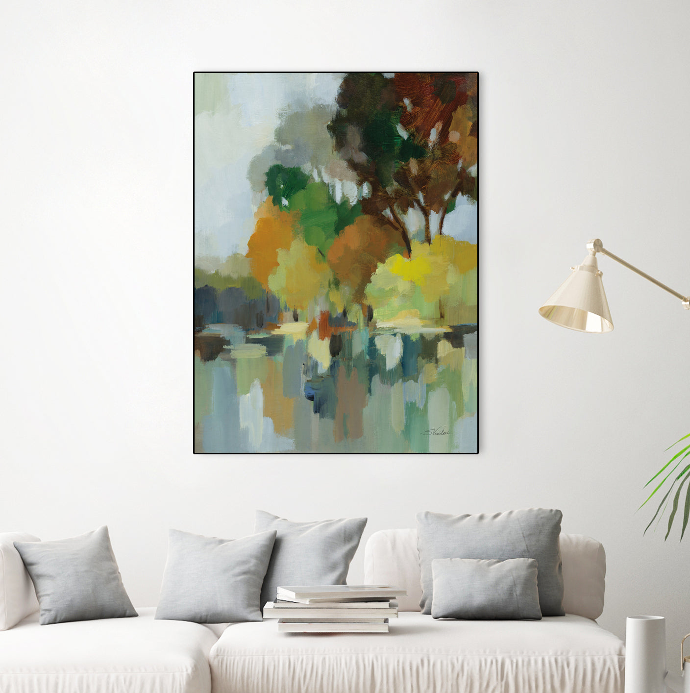 Lake in the Park I by Silvia Vassileva on GIANT ART - blue