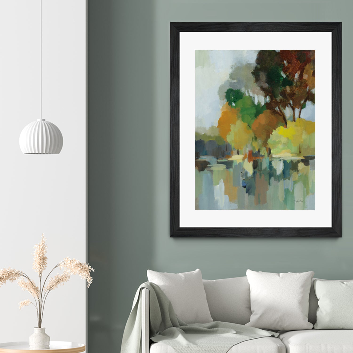 Lake in the Park I by Silvia Vassileva on GIANT ART - blue