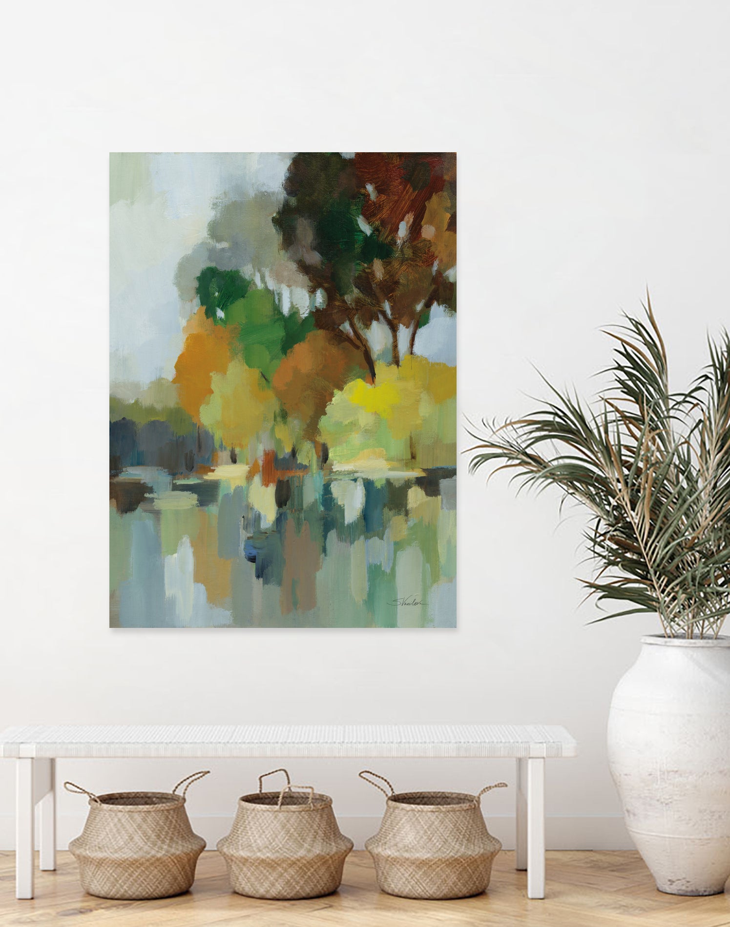 Lake in the Park I by Silvia Vassileva on GIANT ART - blue