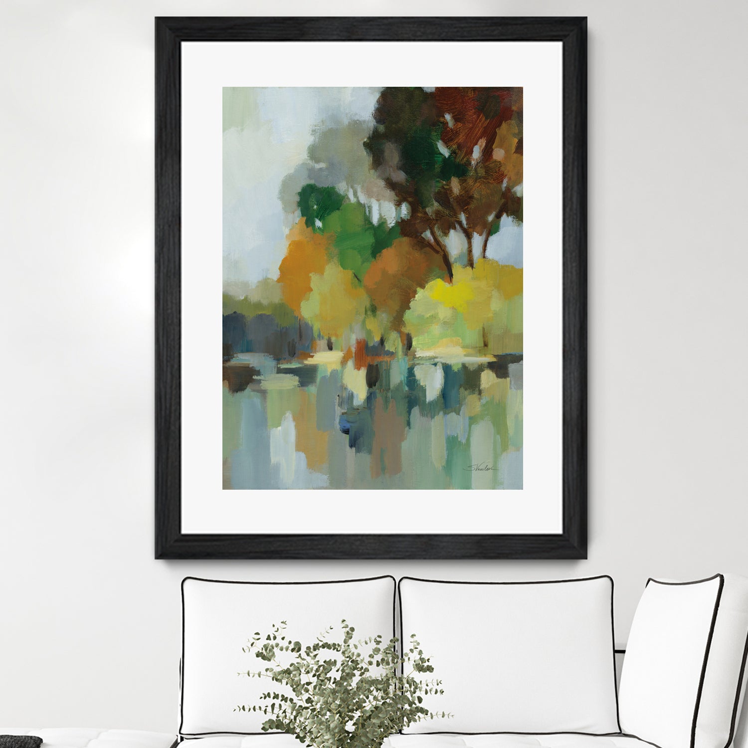 Lake in the Park I by Silvia Vassileva on GIANT ART - blue