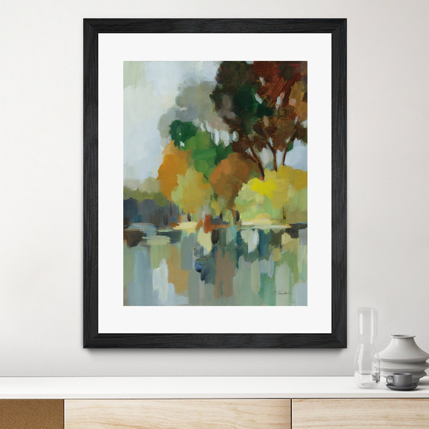 Lake in the Park I by Silvia Vassileva on GIANT ART - blue