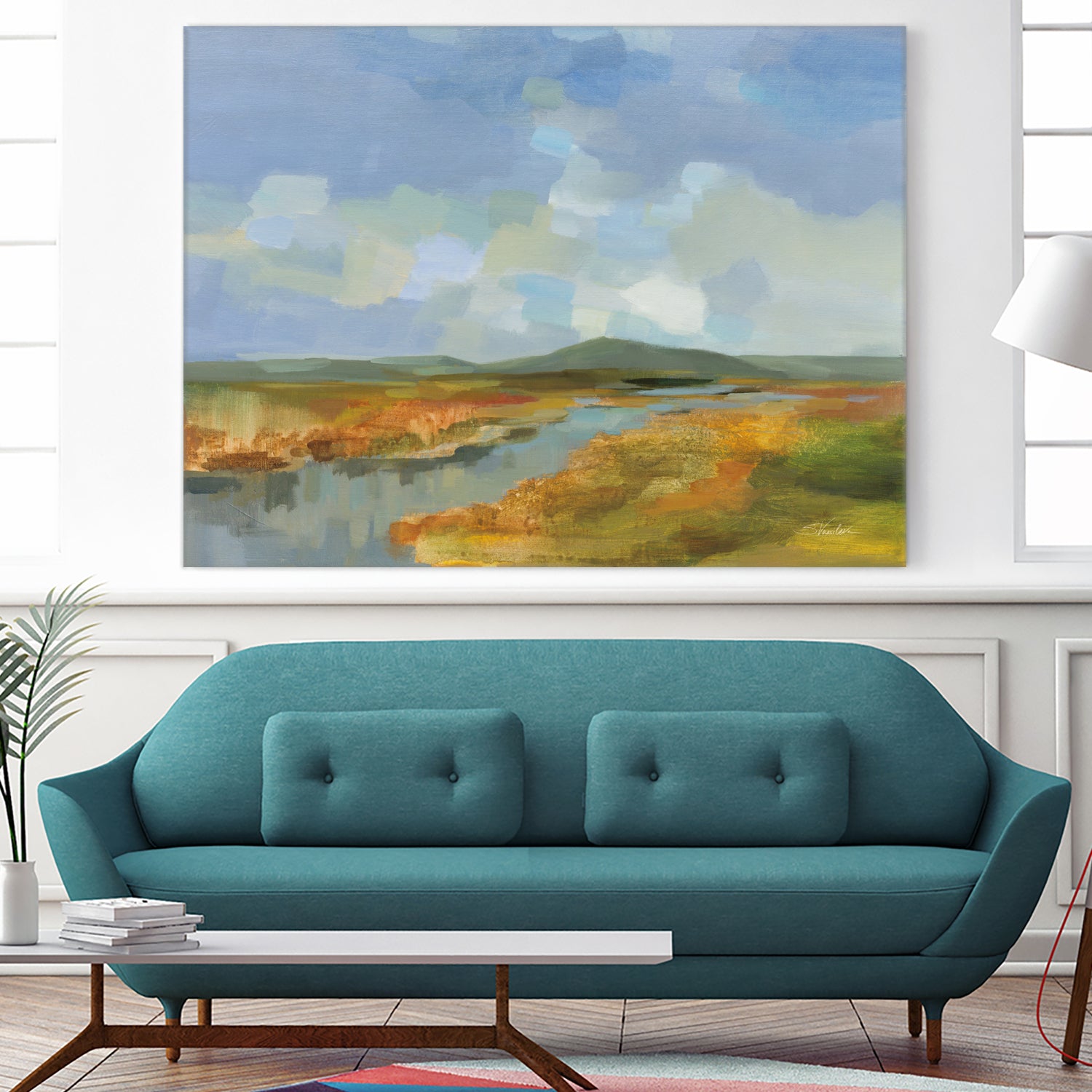 Meanders by Silvia Vassileva on GIANT ART - blue