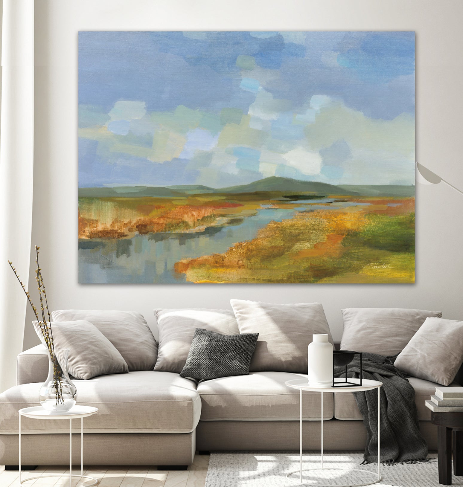 Meanders by Silvia Vassileva on GIANT ART - blue