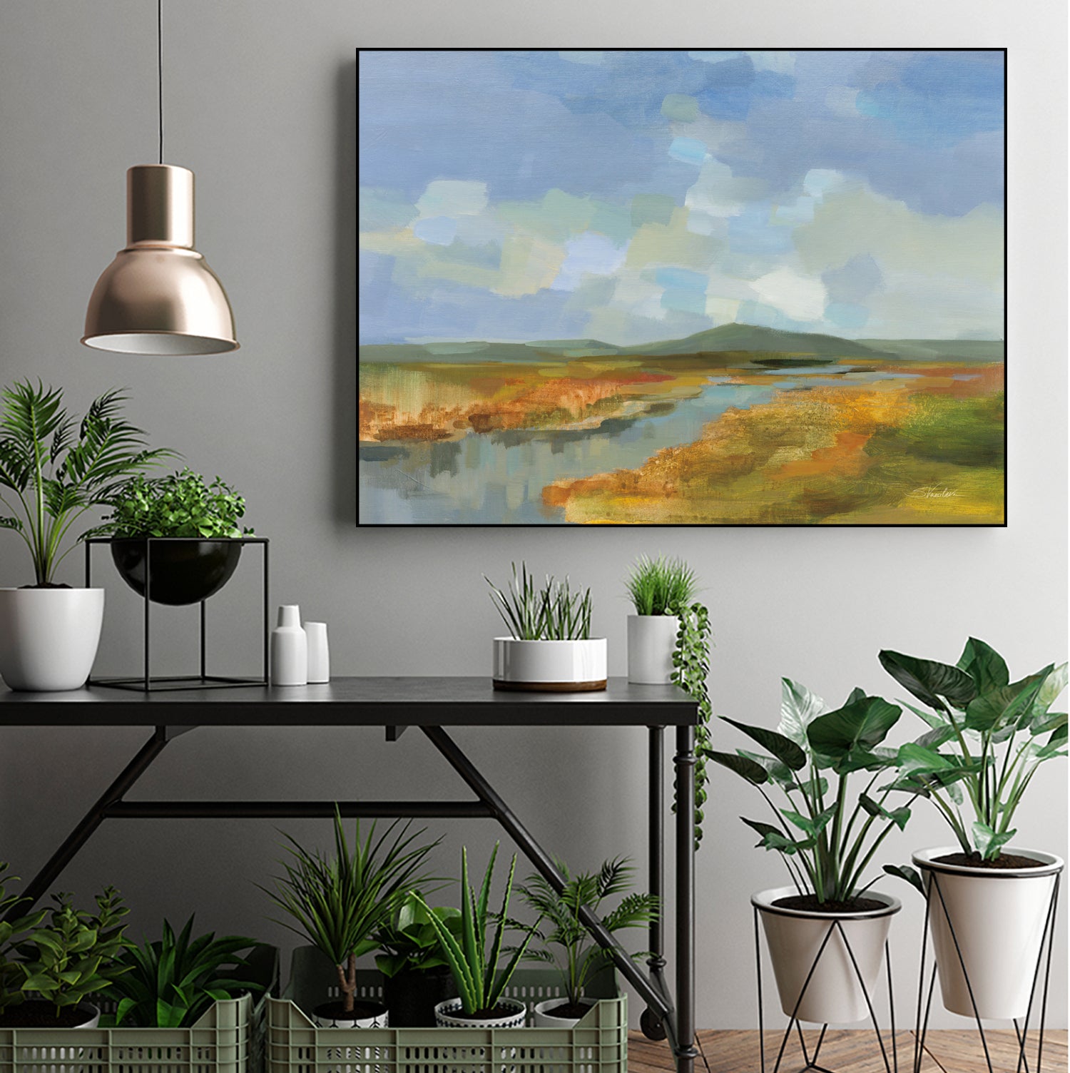 Meanders by Silvia Vassileva on GIANT ART - blue