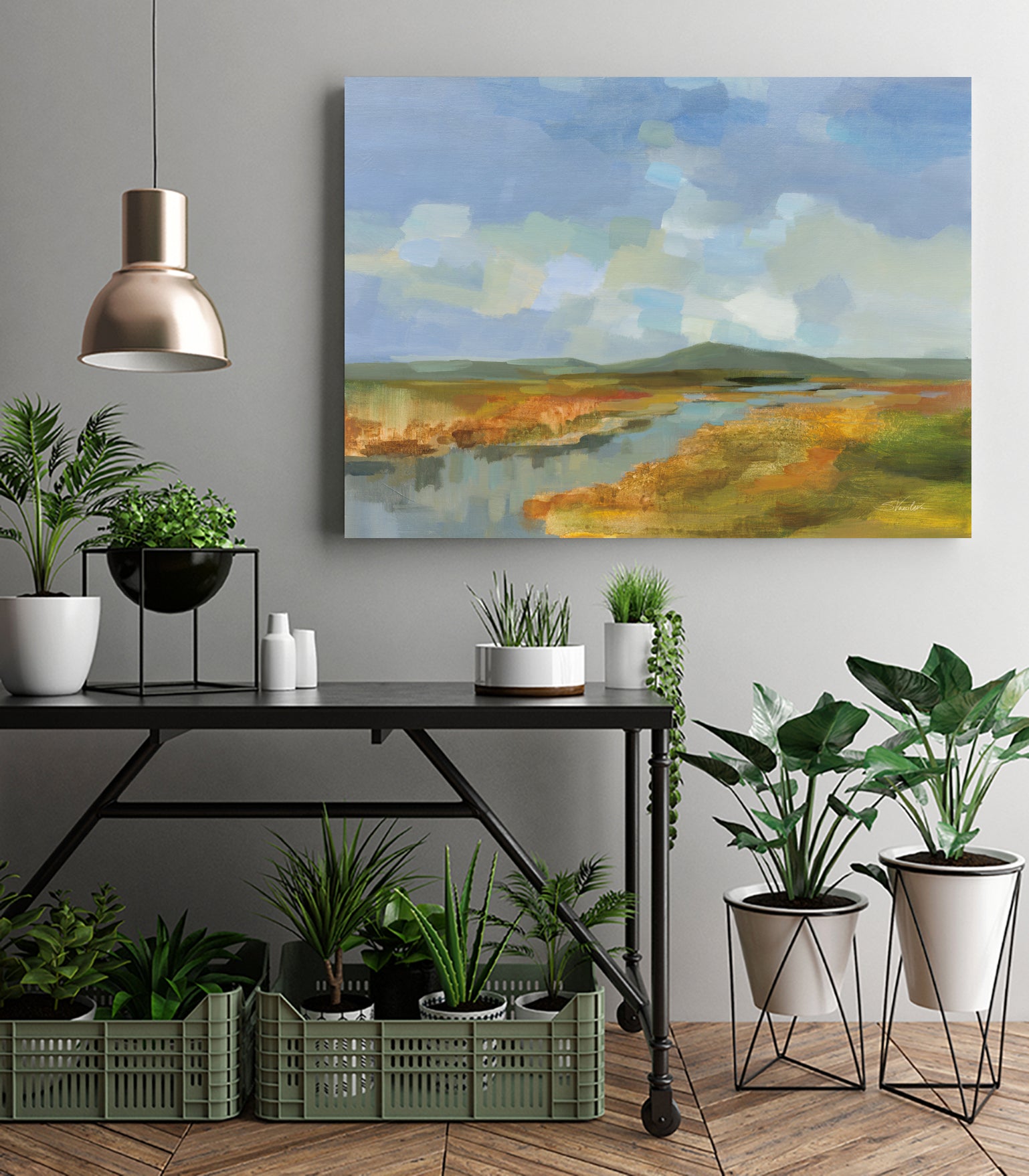 Meanders by Silvia Vassileva on GIANT ART - blue