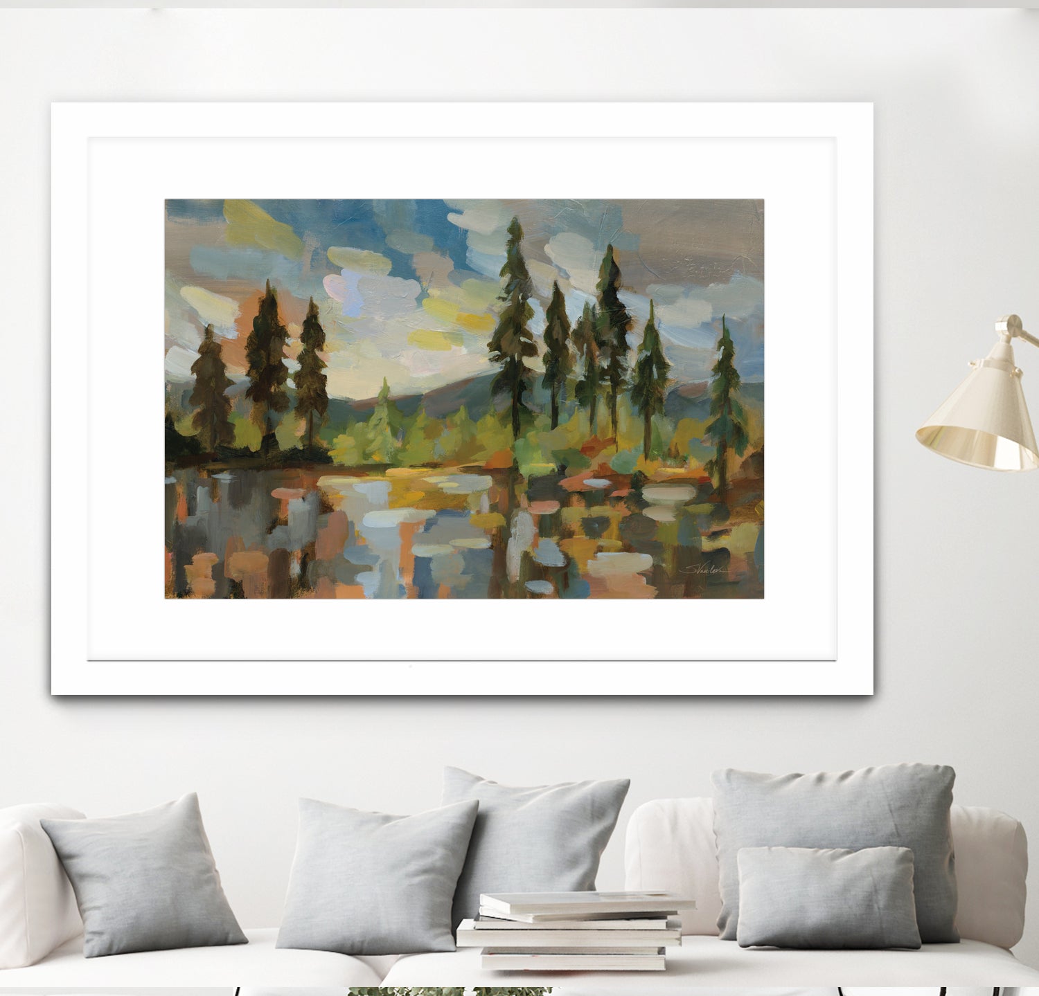 High Mountain Lake by Silvia Vassileva on GIANT ART - blue