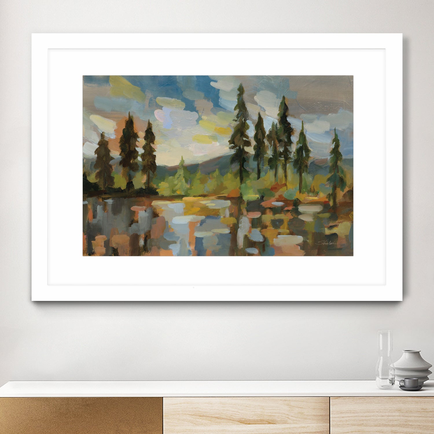 High Mountain Lake by Silvia Vassileva on GIANT ART - blue