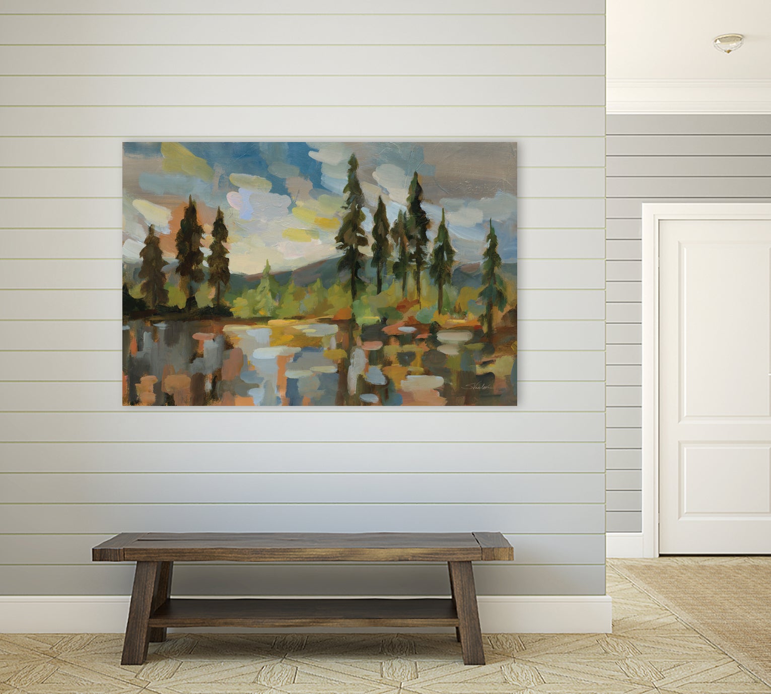 High Mountain Lake by Silvia Vassileva on GIANT ART - blue